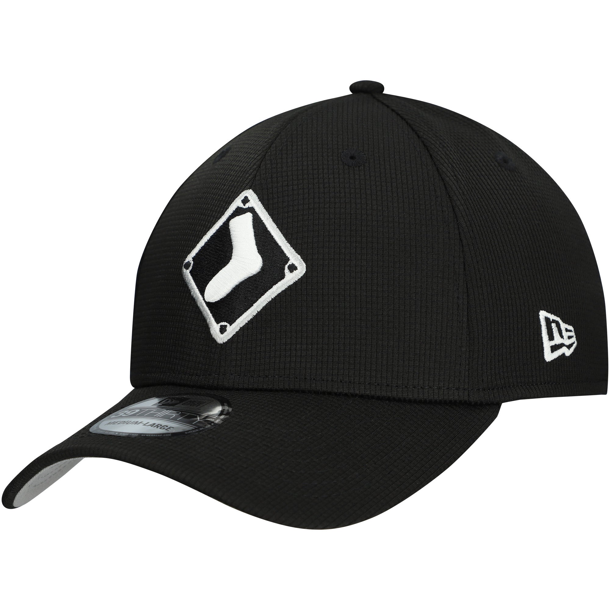 Men's New Era  Black Chicago White Sox 2025 Batting Practice 39THIRTY Flex Hat