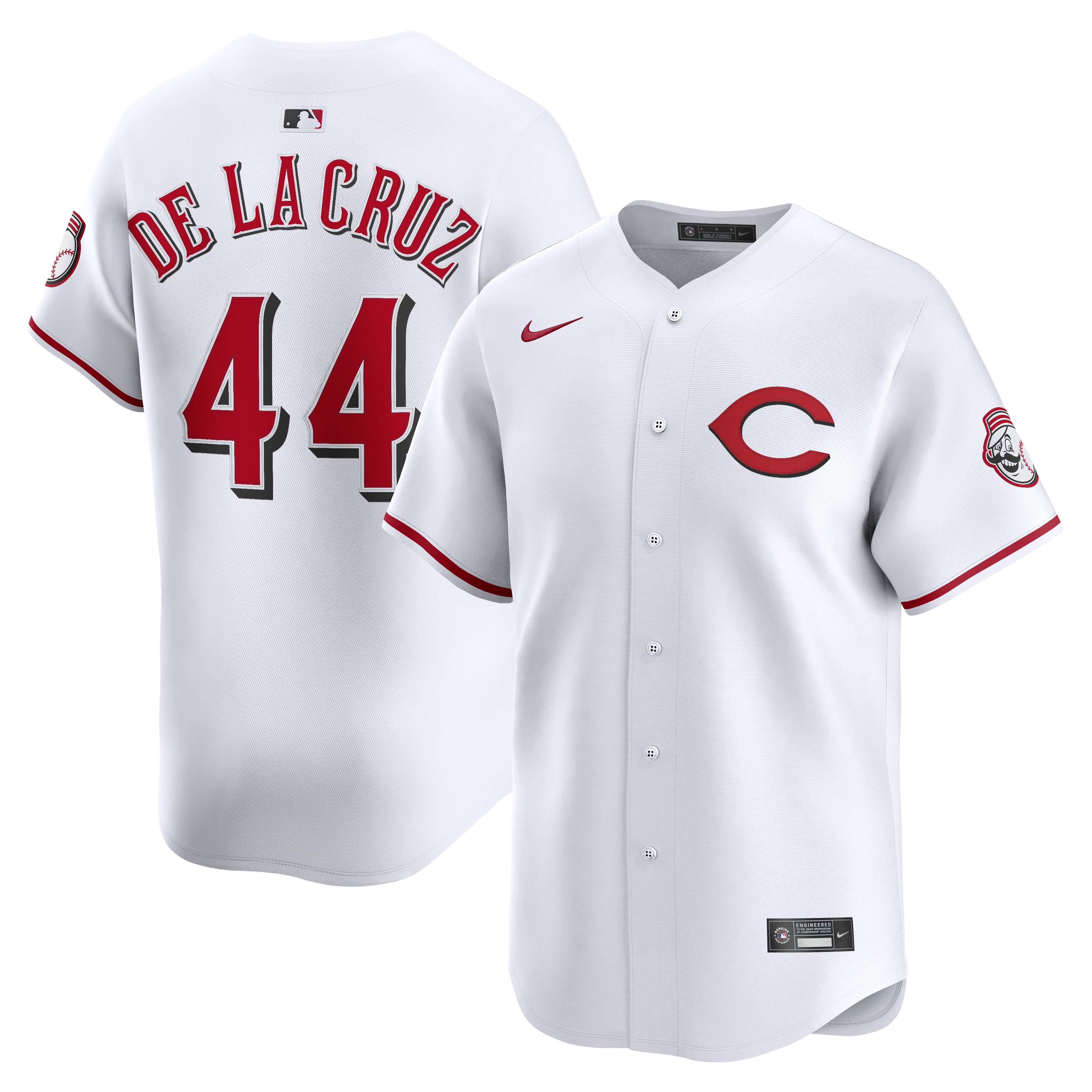 Men's Nike Elly De La Cruz White Cincinnati Reds Alternate 2 Limited Player Jersey
