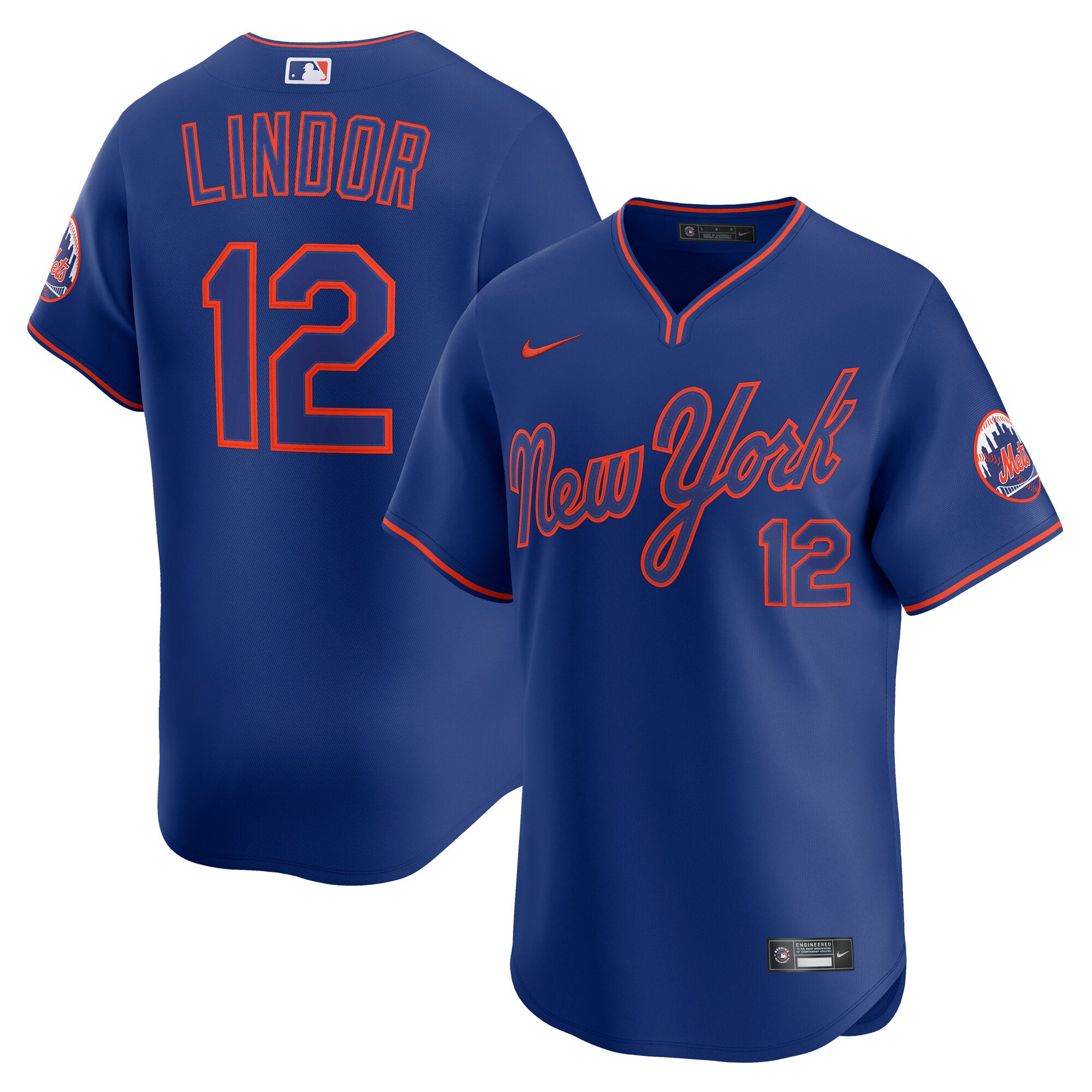 Men's Nike Francisco Lindor Royal New York Mets Alternate Limited Player Jersey