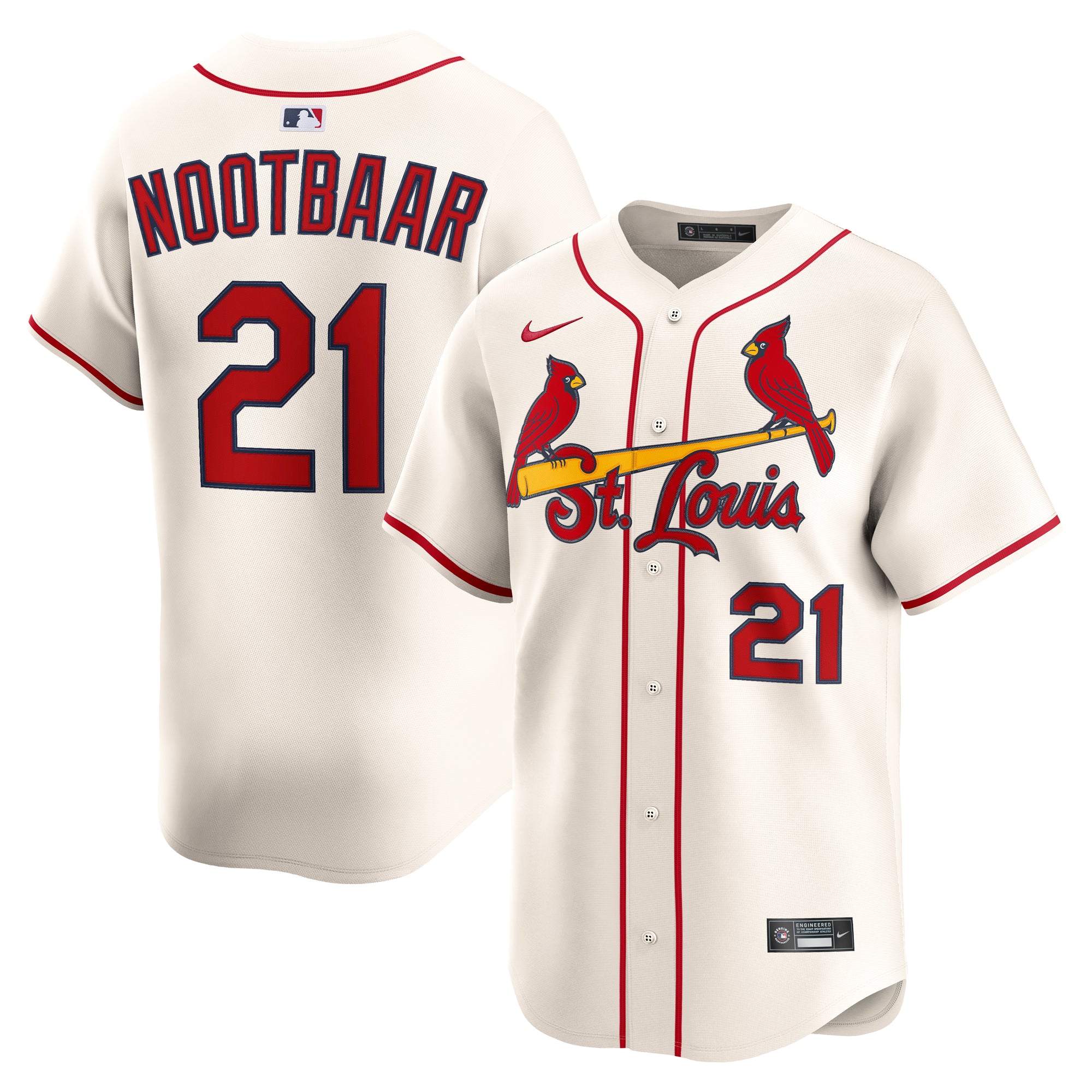 Men's Nike Lars Nootbaar Cream St. Louis Cardinals Alternate Limited Jersey