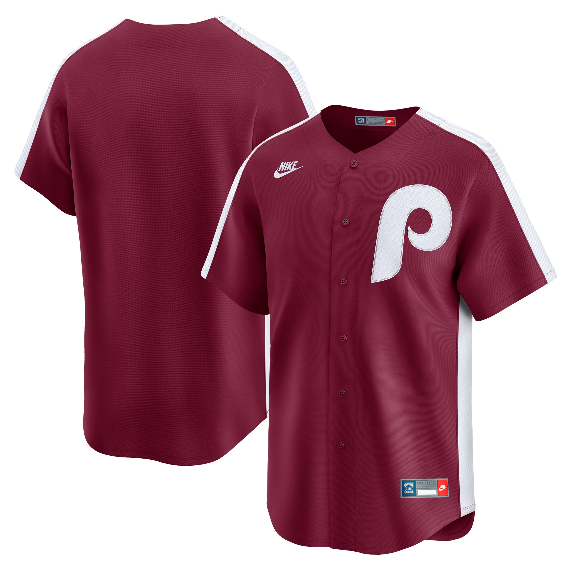 Men's Nike Maroon Philadelphia Phillies Cooperstown Collection Limited Jersey