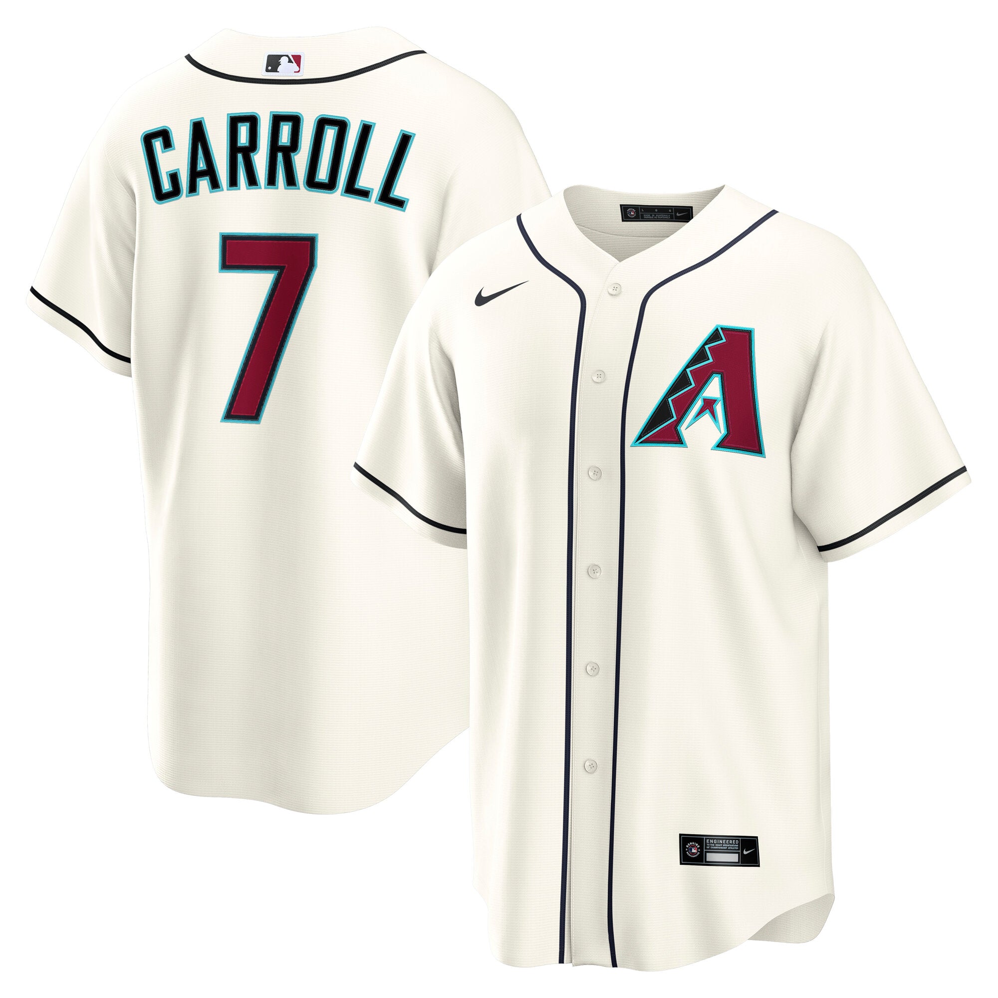 Men's Nike Corbin Carroll Cream Arizona Diamondbacks Home Replica Jersey