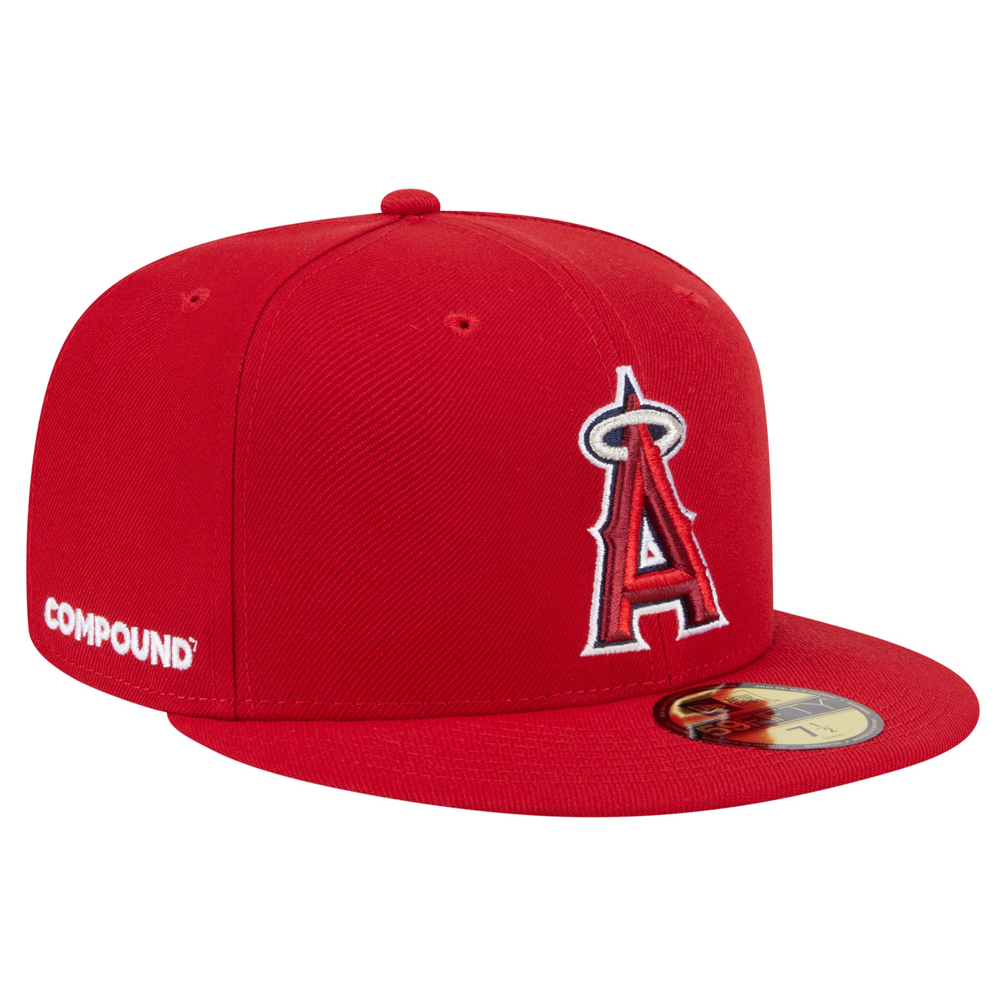 Men's New Era Red Los Angeles Angels x COMPOUND 59FIFTY Fitted Hat