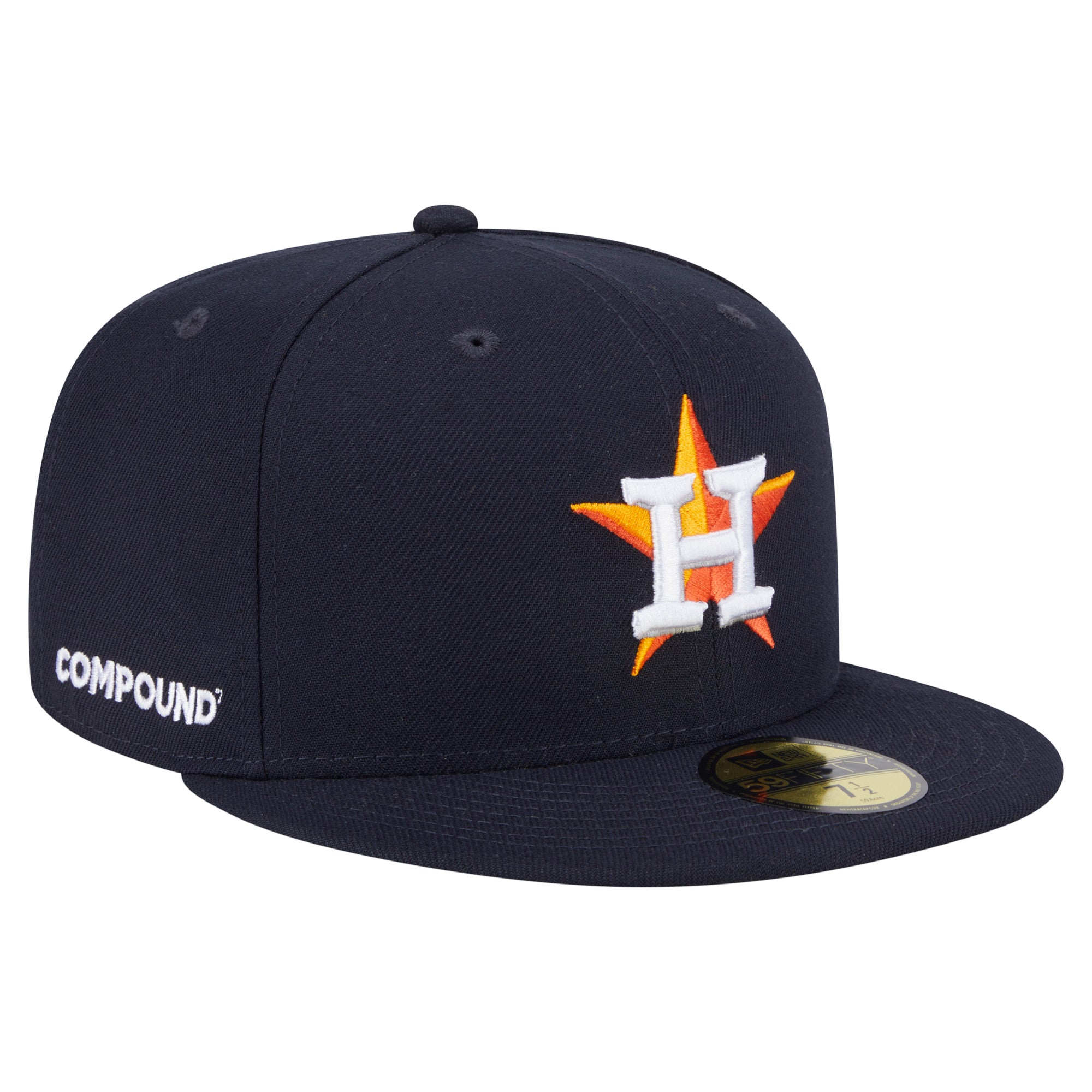 Men's New Era Navy Houston Astros x COMPOUND 59FIFTY Fitted Hat
