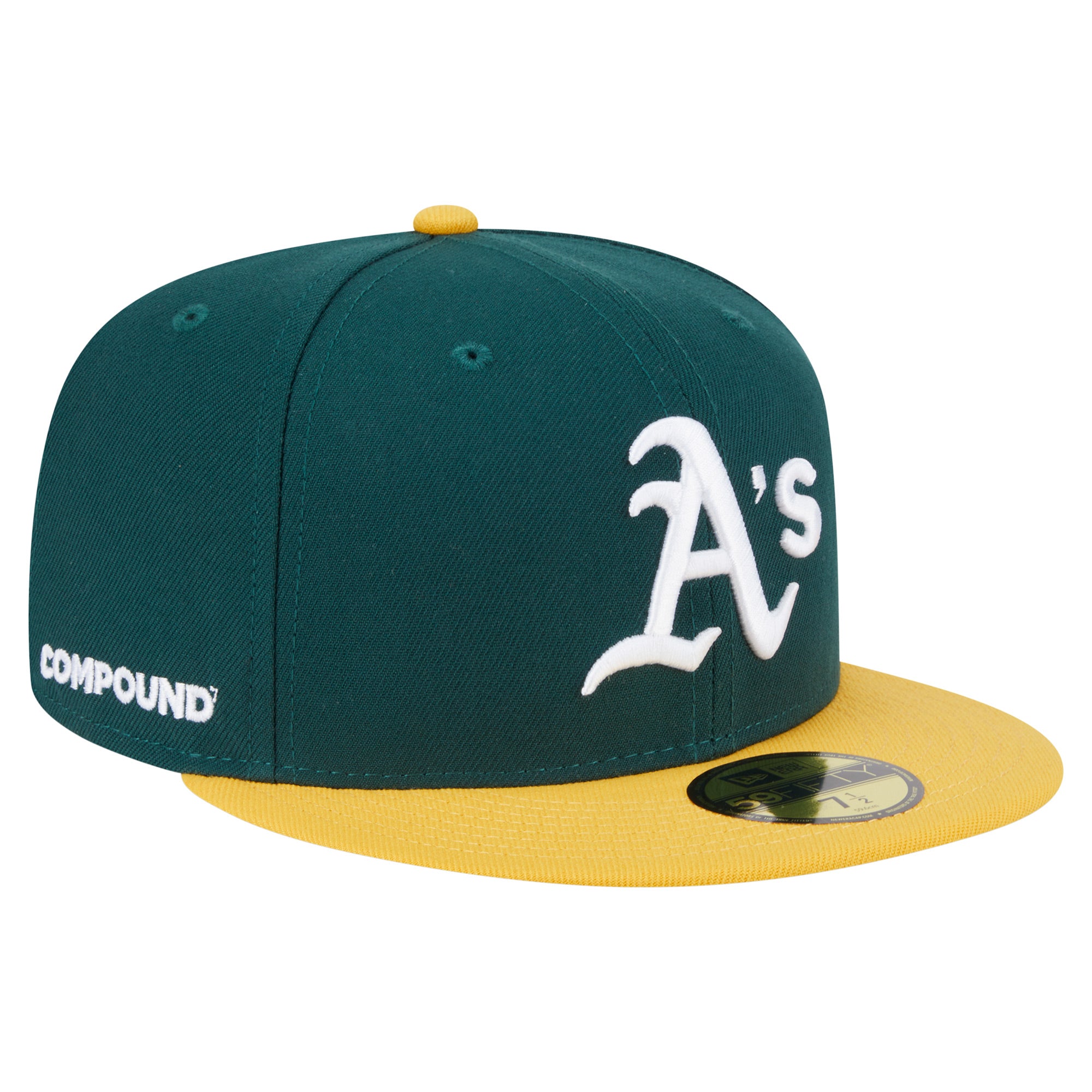 Men's New Era Green/Gold Athletics x COMPOUND 59FIFTY Fitted Hat