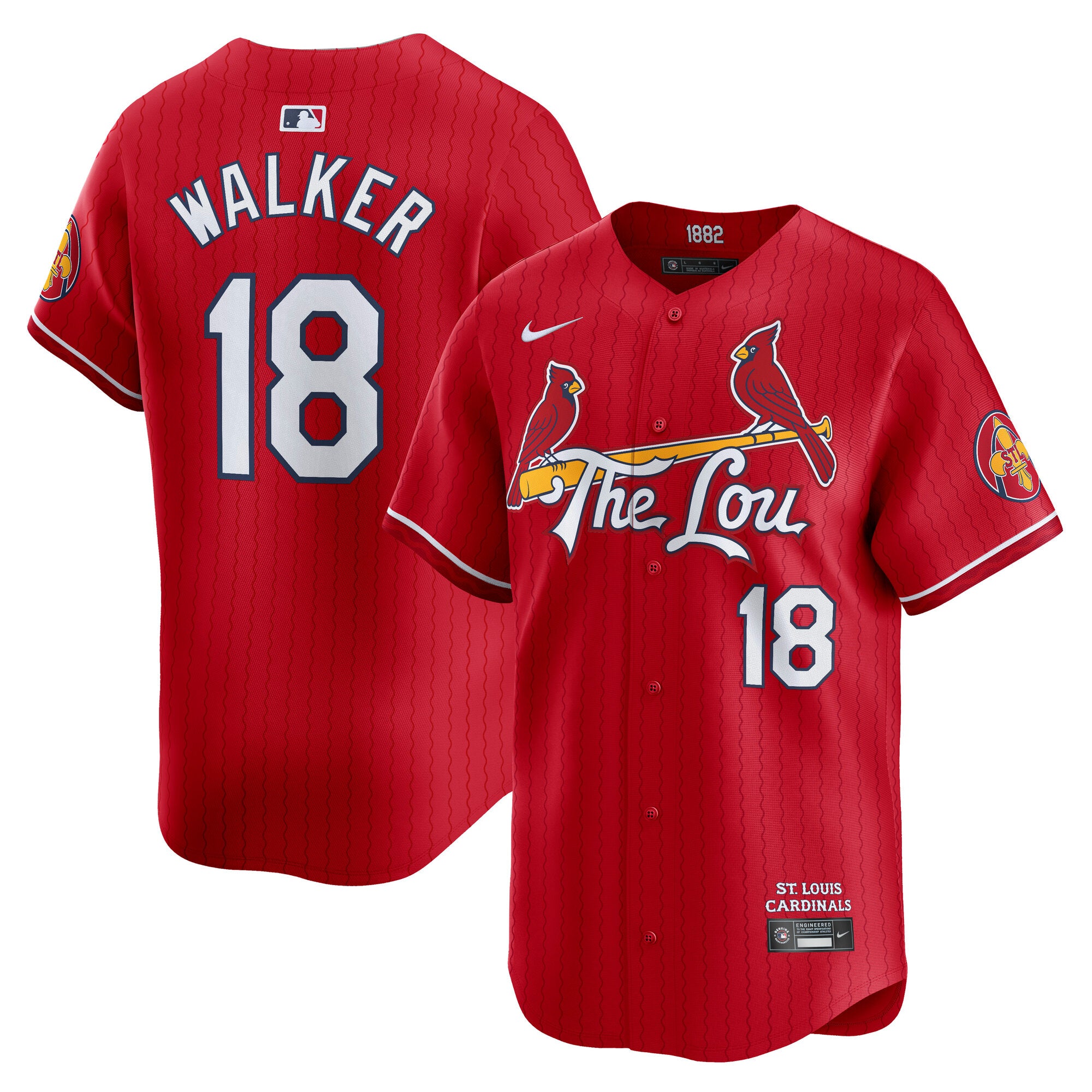 Men's Nike Jordan Walker Red St. Louis Cardinals City Connect Limited Jersey