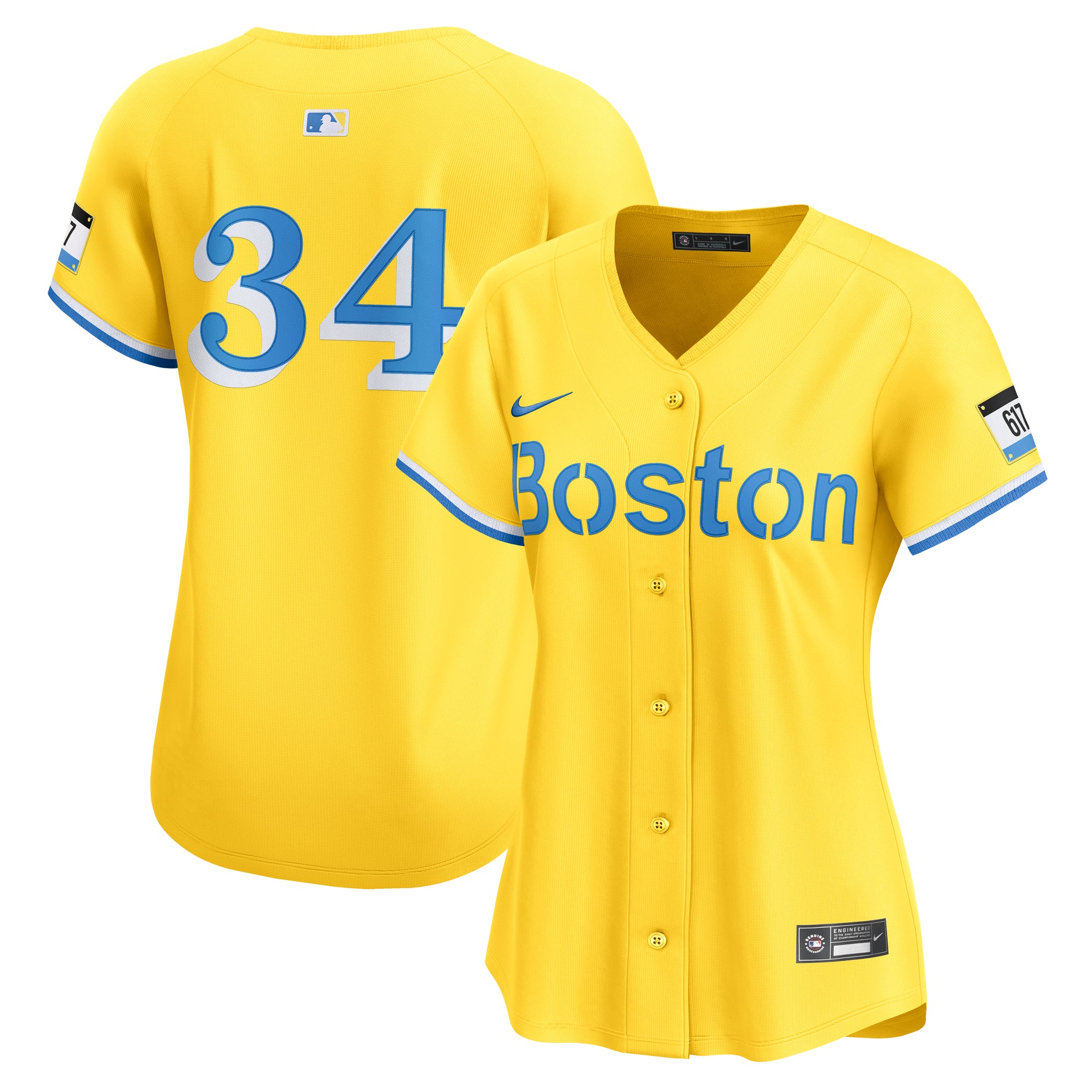 Women's Nike David Ortiz Gold Boston Red Sox City Connect Limited Jersey