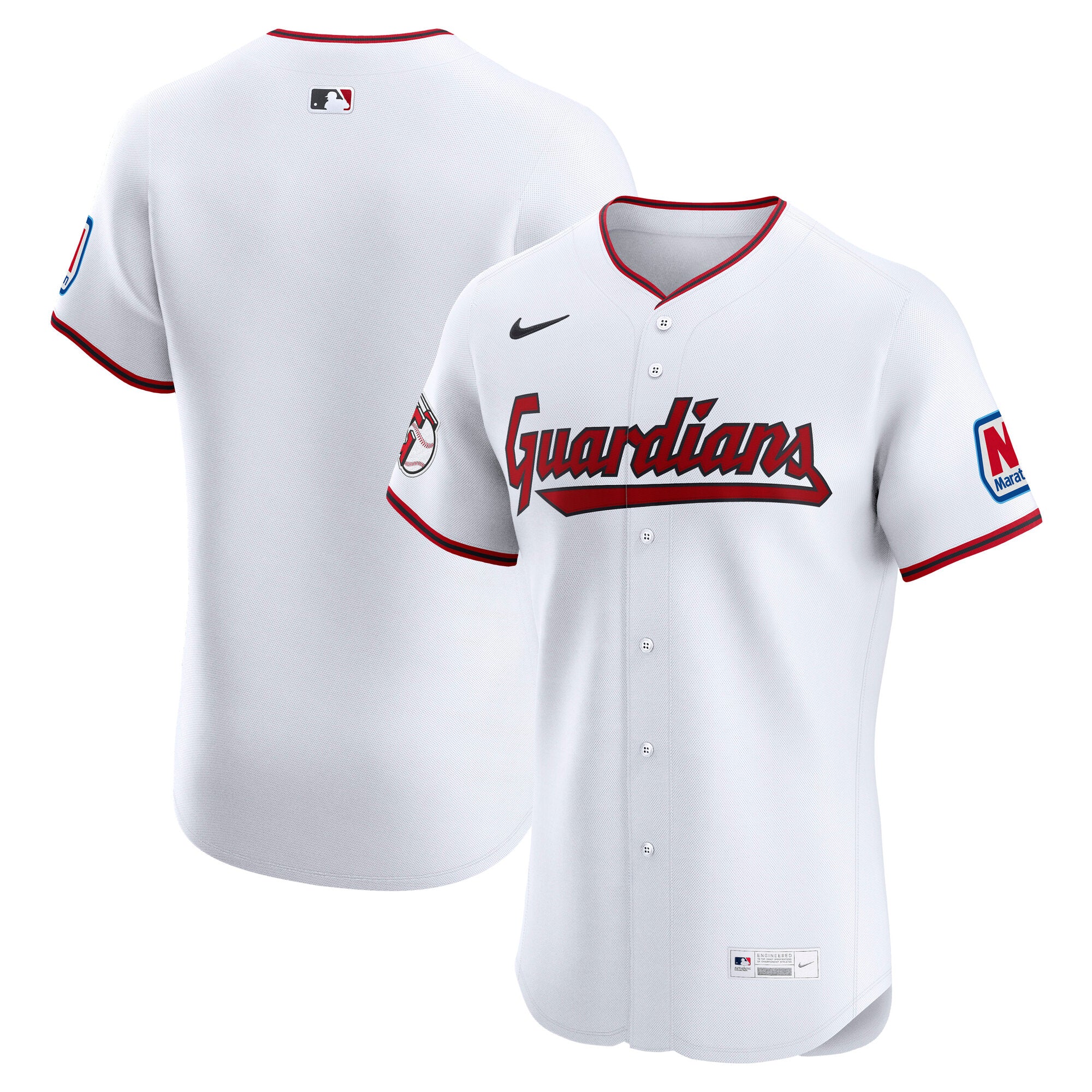 Men's Nike White Cleveland Guardians Home Elite Jersey