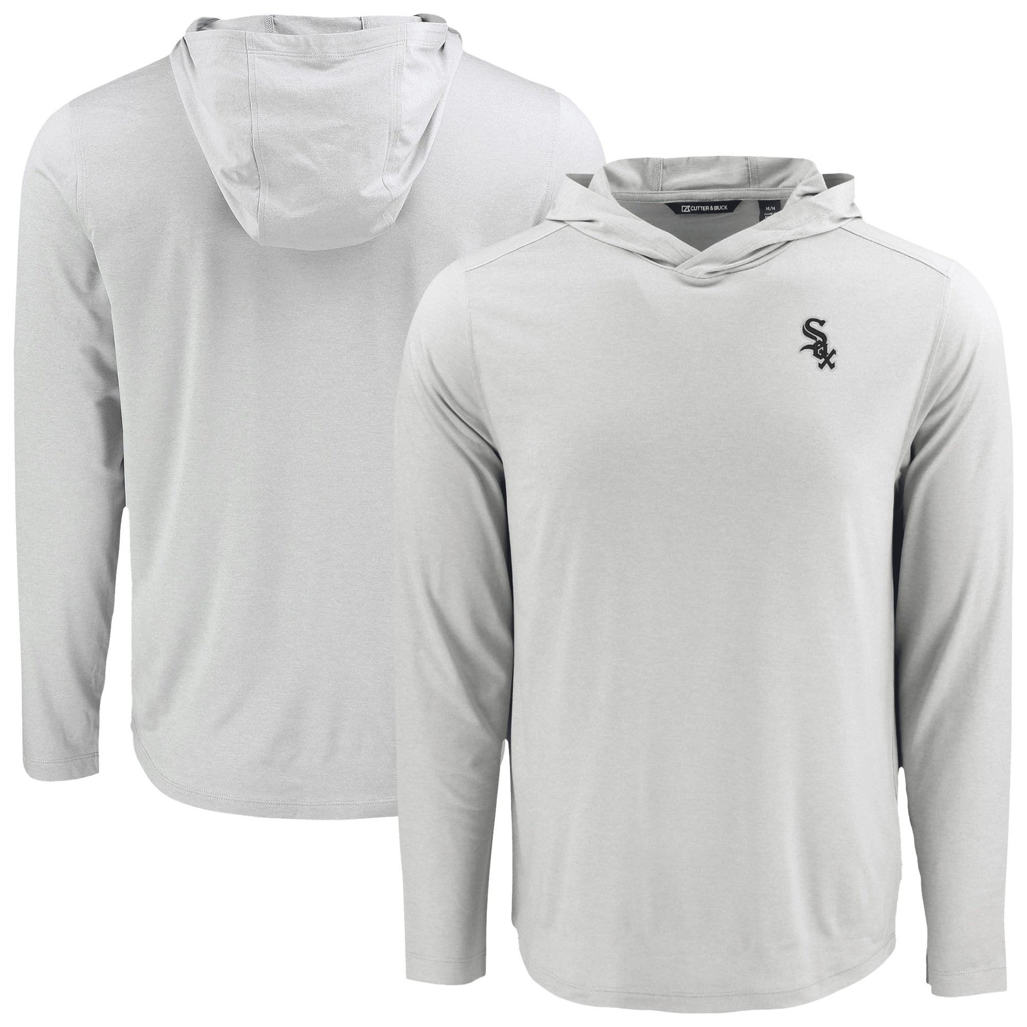 Men's Cutter & Buck Gray Chicago White Sox Coastline Epic Comfort Recycled Eco Hoodie Long Sleeve T-Shirt