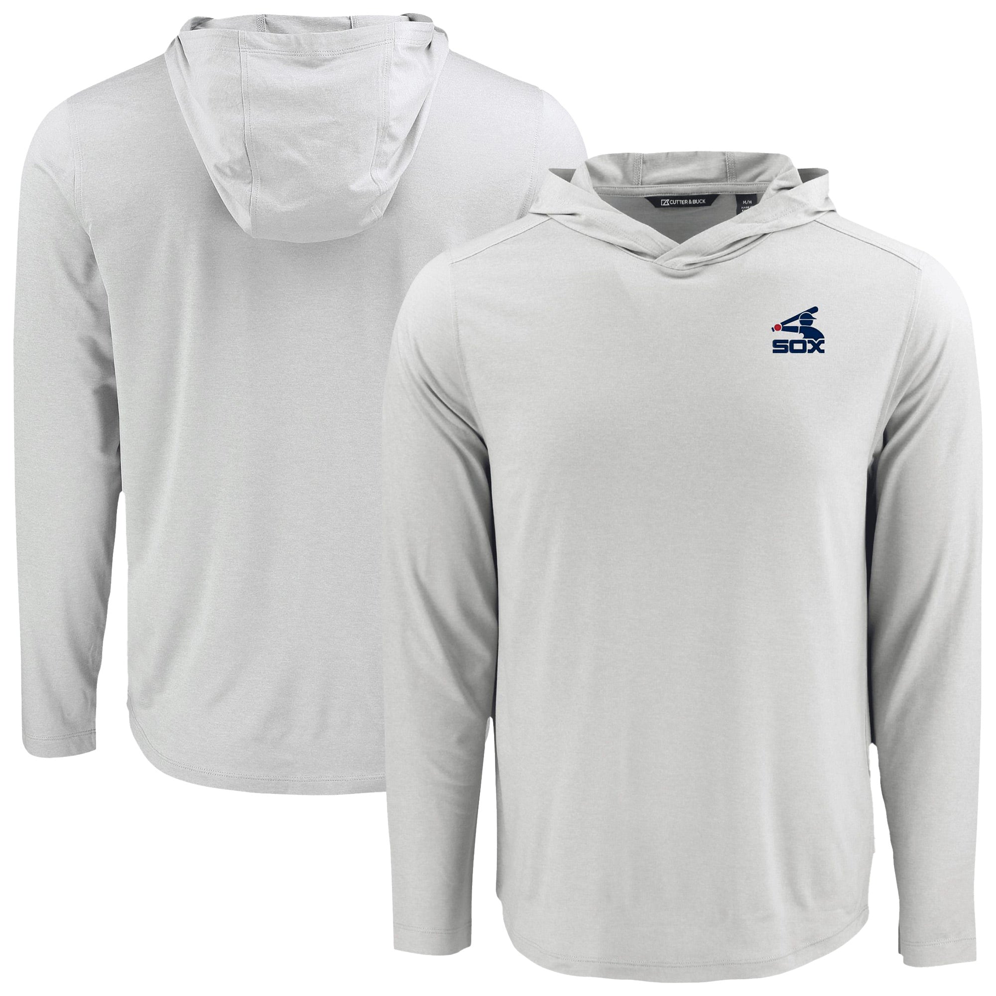Men's Cutter & Buck Gray Chicago White Sox Coastline Epic Comfort Recycled Eco Hoodie Long Sleeve T-Shirt