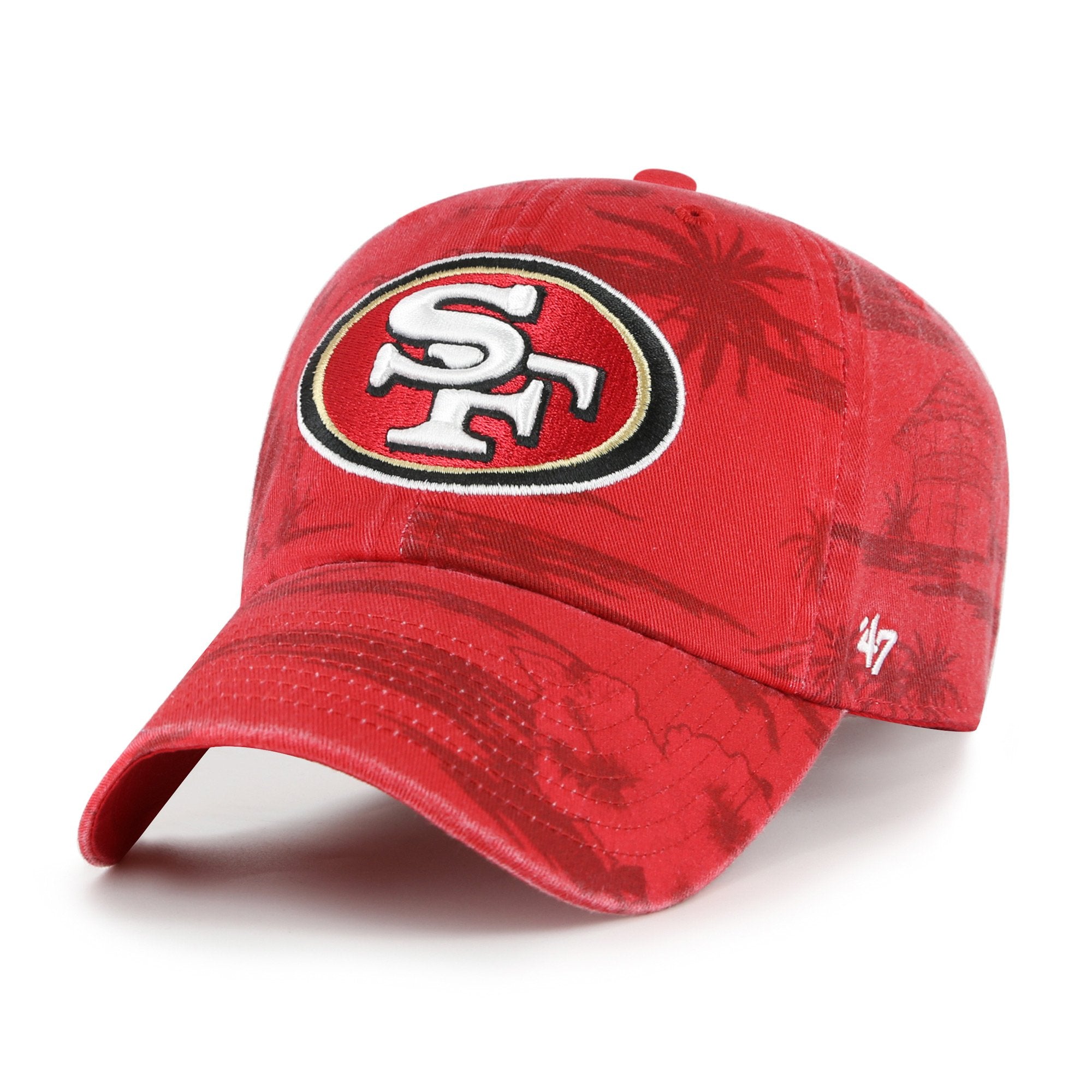 Men's '47  Scarlet San Francisco 49ers Fiji Clean Up Adjustable Hat