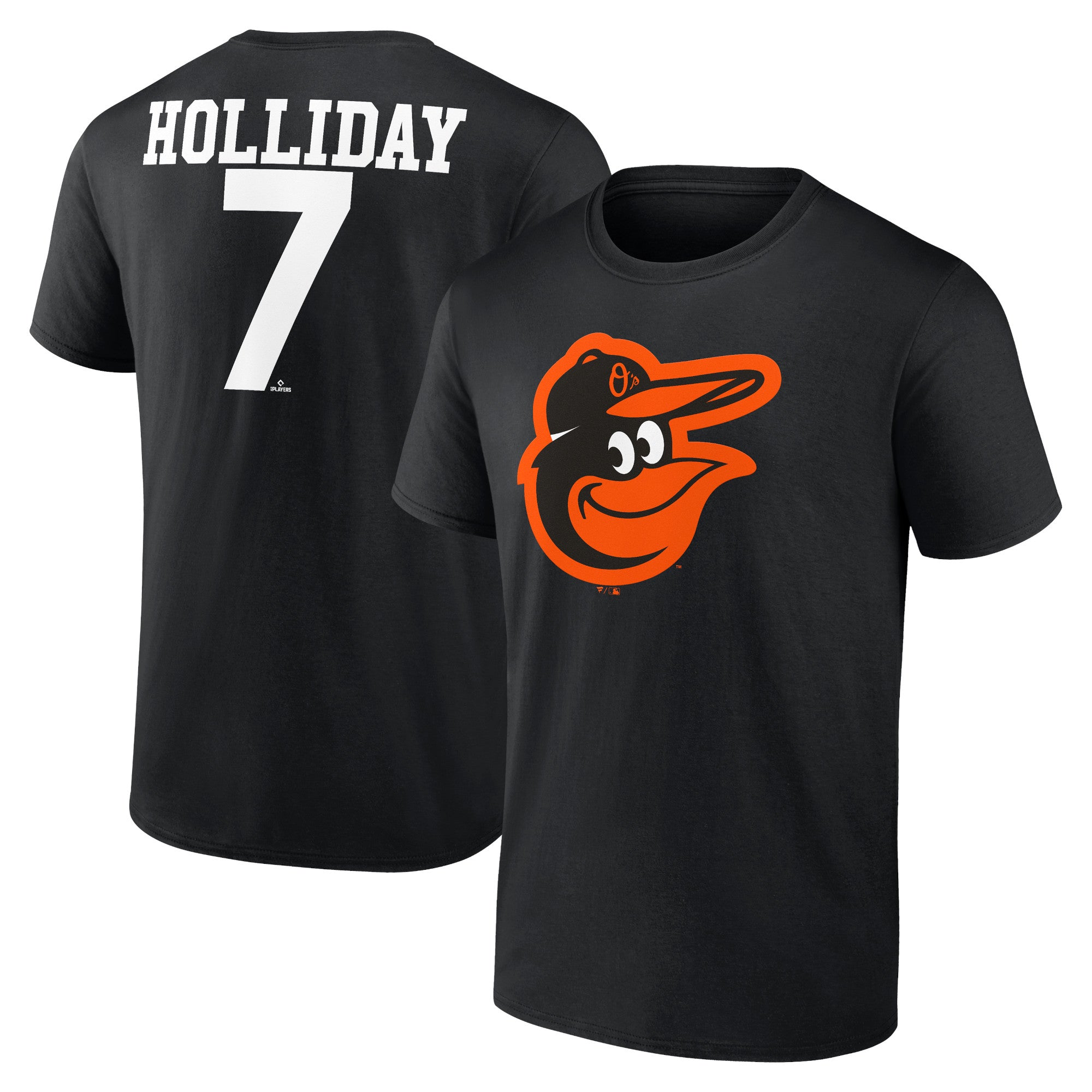 Men's Jackson Holliday Black Baltimore Orioles Icon Player Name &Number T-Shirt