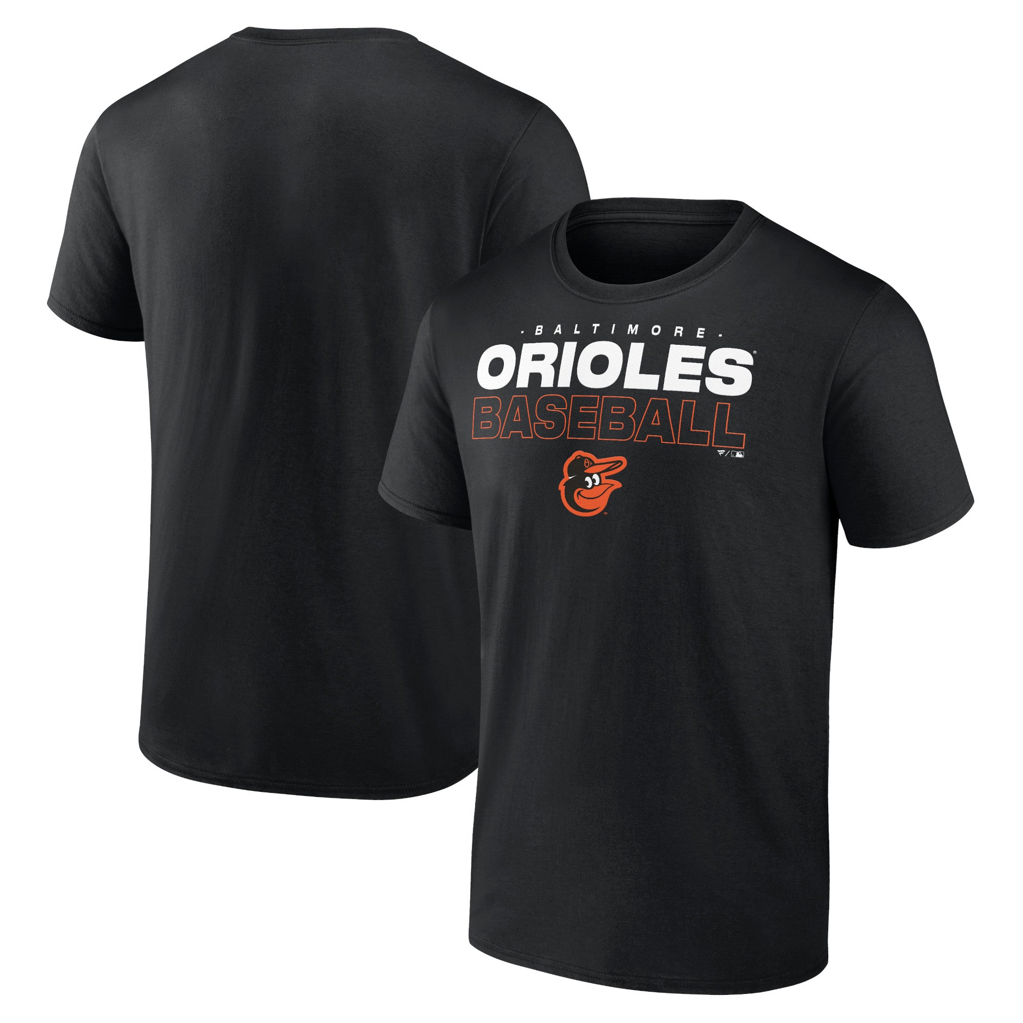 Men's Black Baltimore Orioles Stacked Baseball T-Shirt