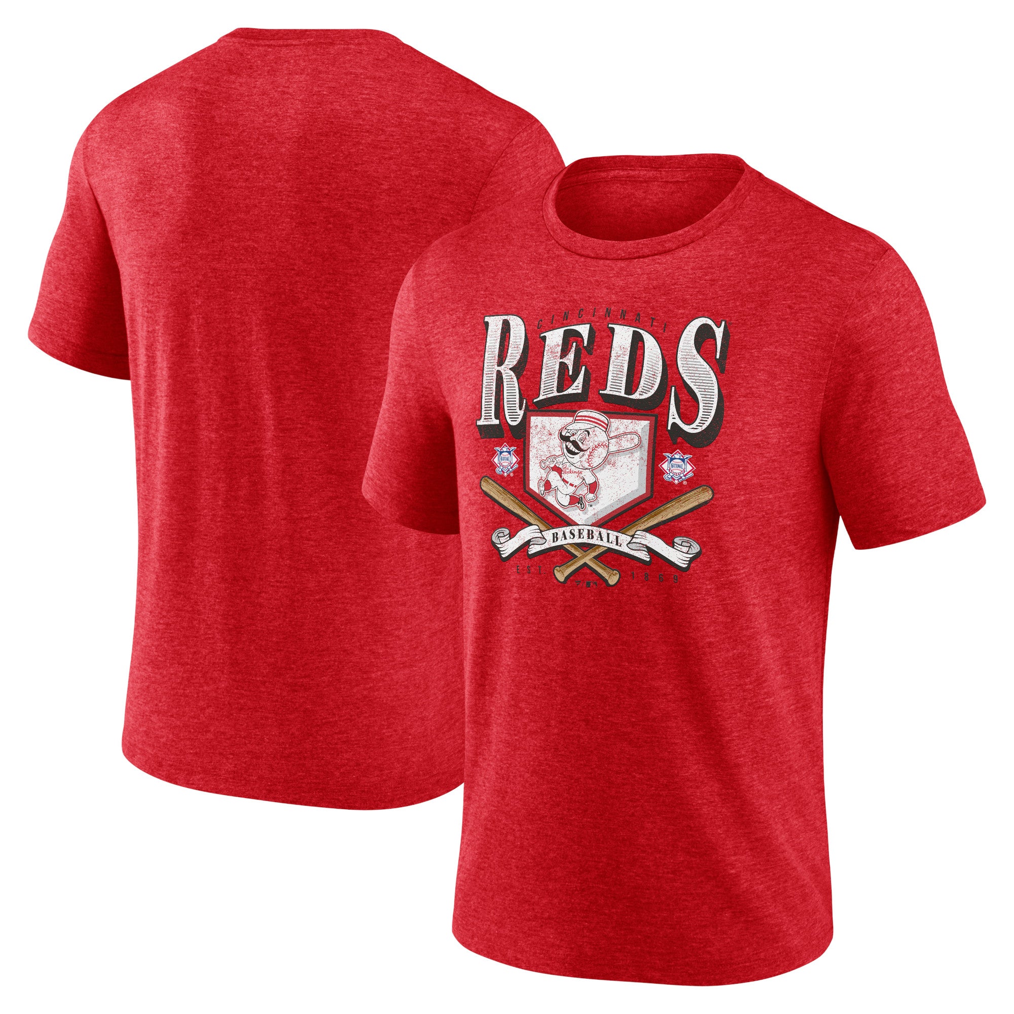 Men's Red Cincinnati Reds Home Tri-Blend T-Shirt