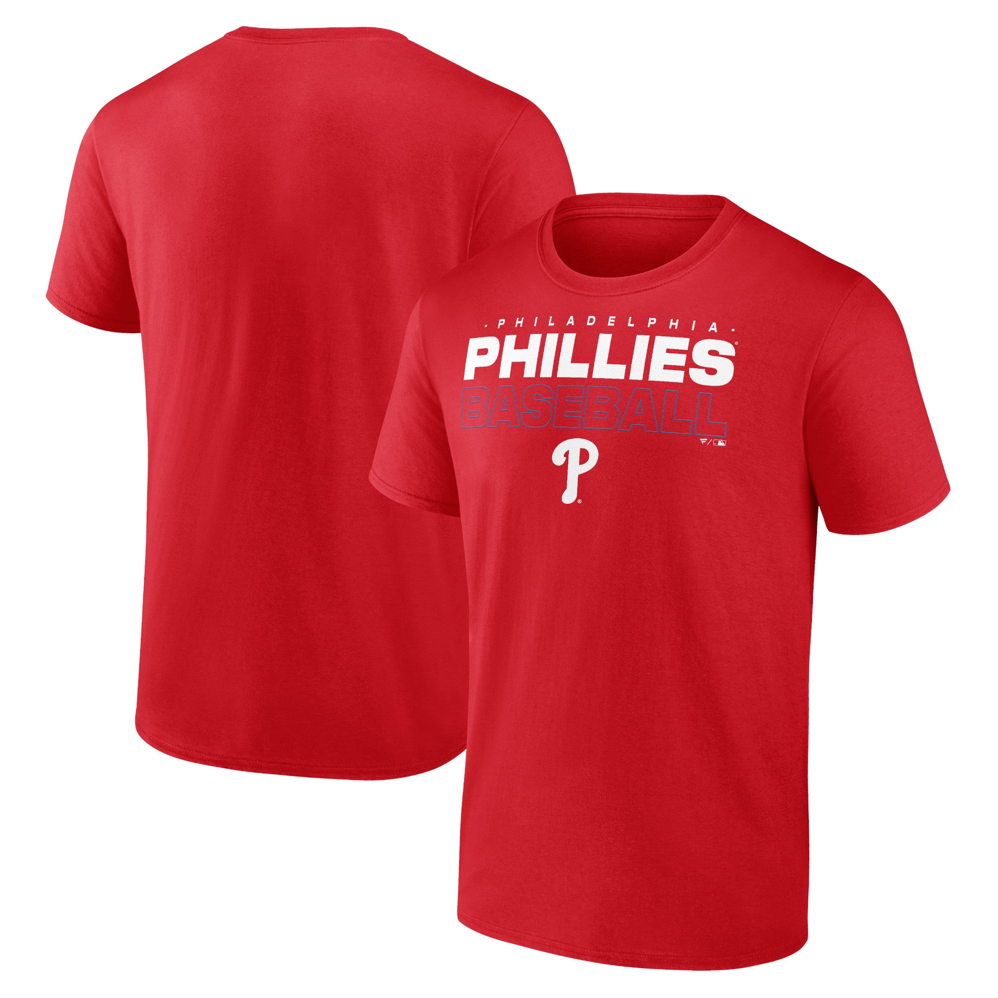 Men's Red Philadelphia Phillies Stacked Baseball T-Shirt