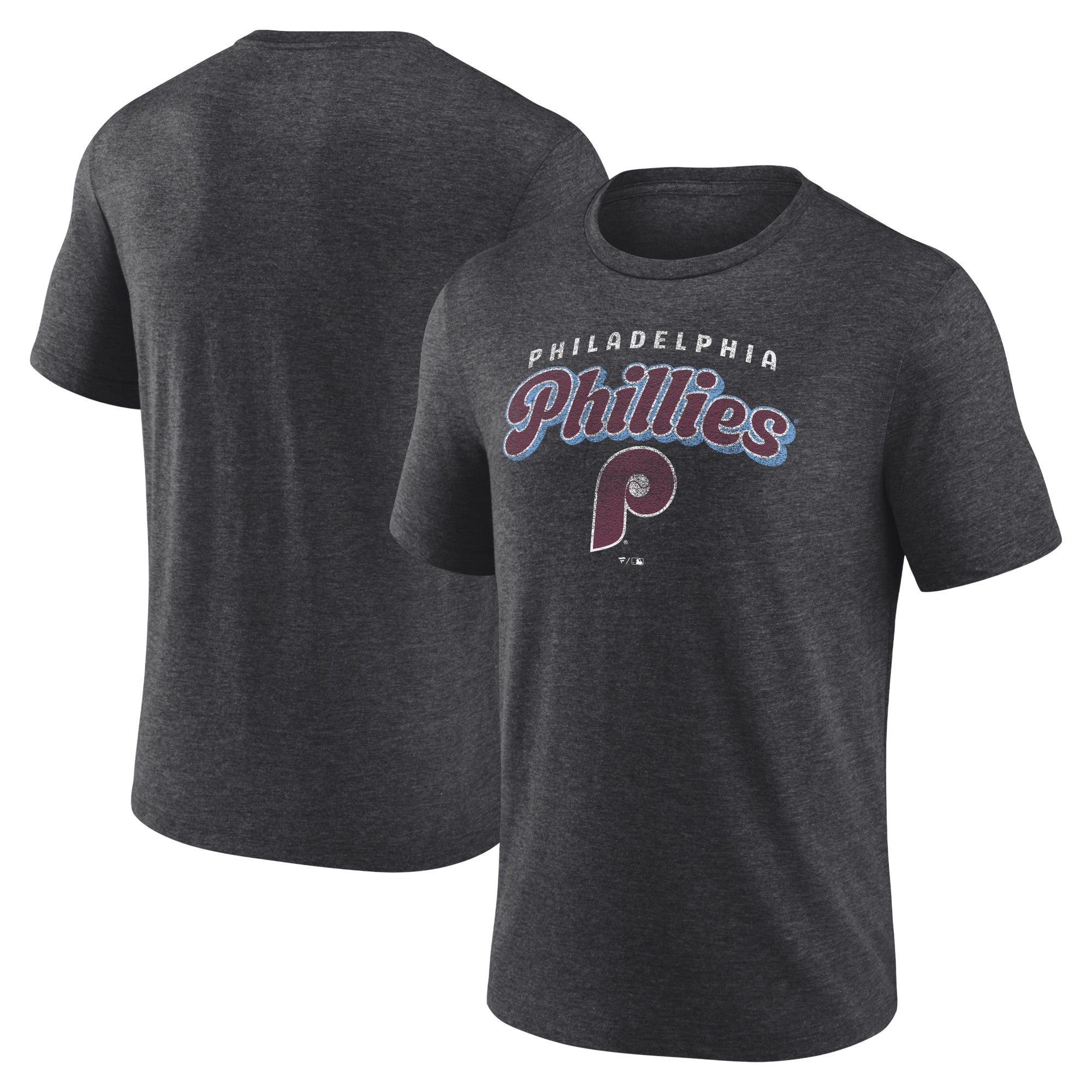 Men's Charcoal Philadelphia Phillies Wonderment Tri-Blend T-Shirt
