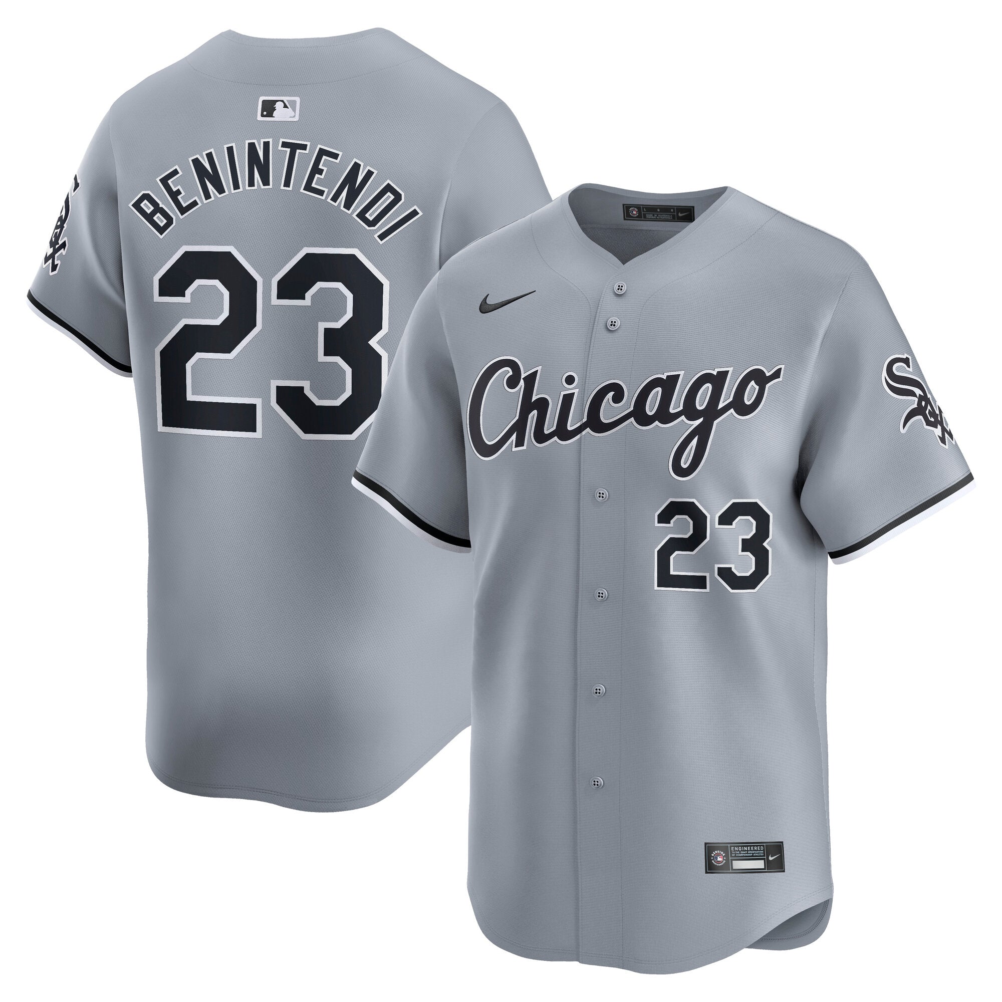 Men's Nike Andrew Benintendi White Chicago White Sox Road Limited Player Jersey