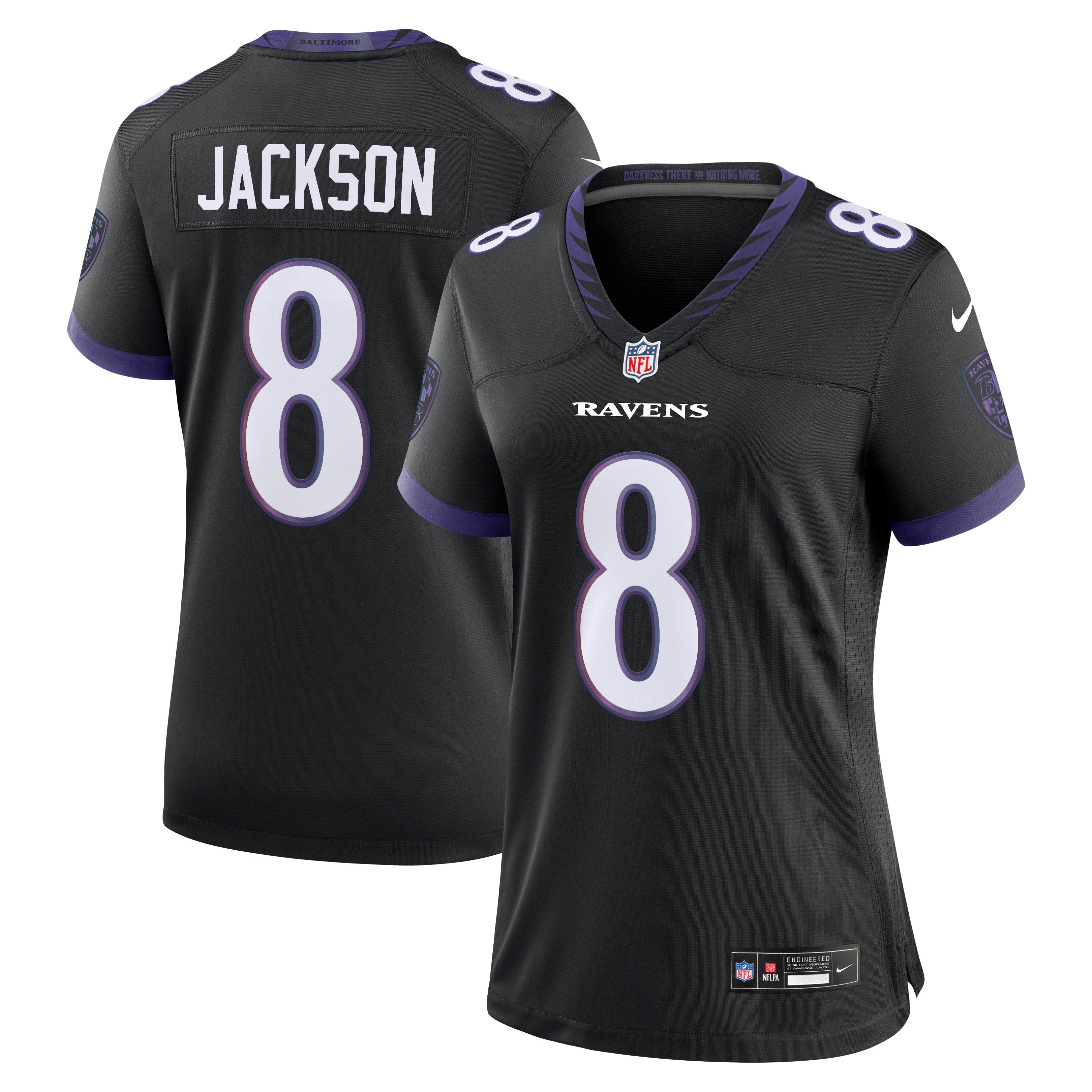 Women's Nike Lamar Jackson Black Baltimore Ravens Alternate Game Jersey