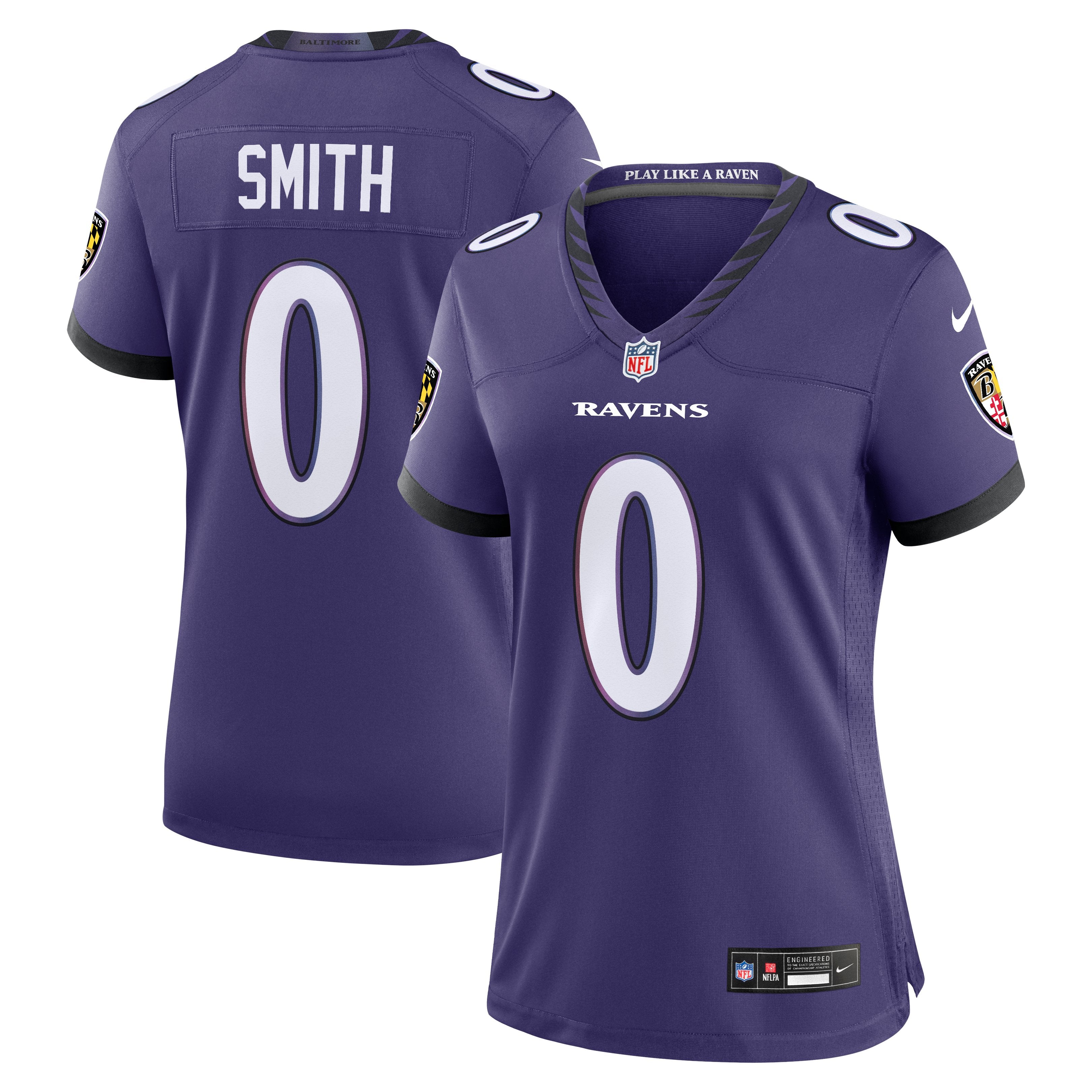 Women's Nike Roquan Smith Purple Baltimore Ravens Team Game Jersey