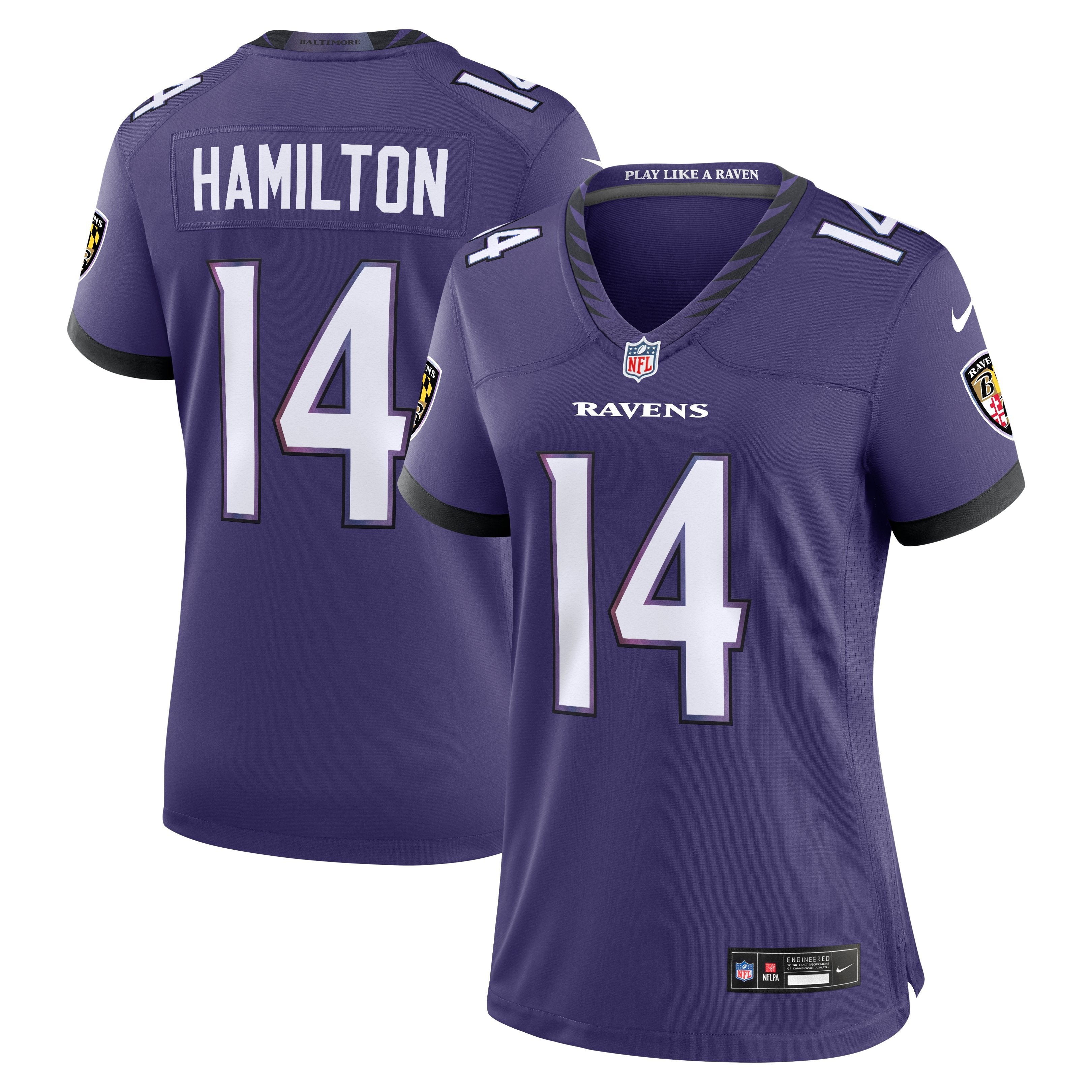 Women's Nike Kyle Hamilton Purple Baltimore Ravens Team Game Jersey