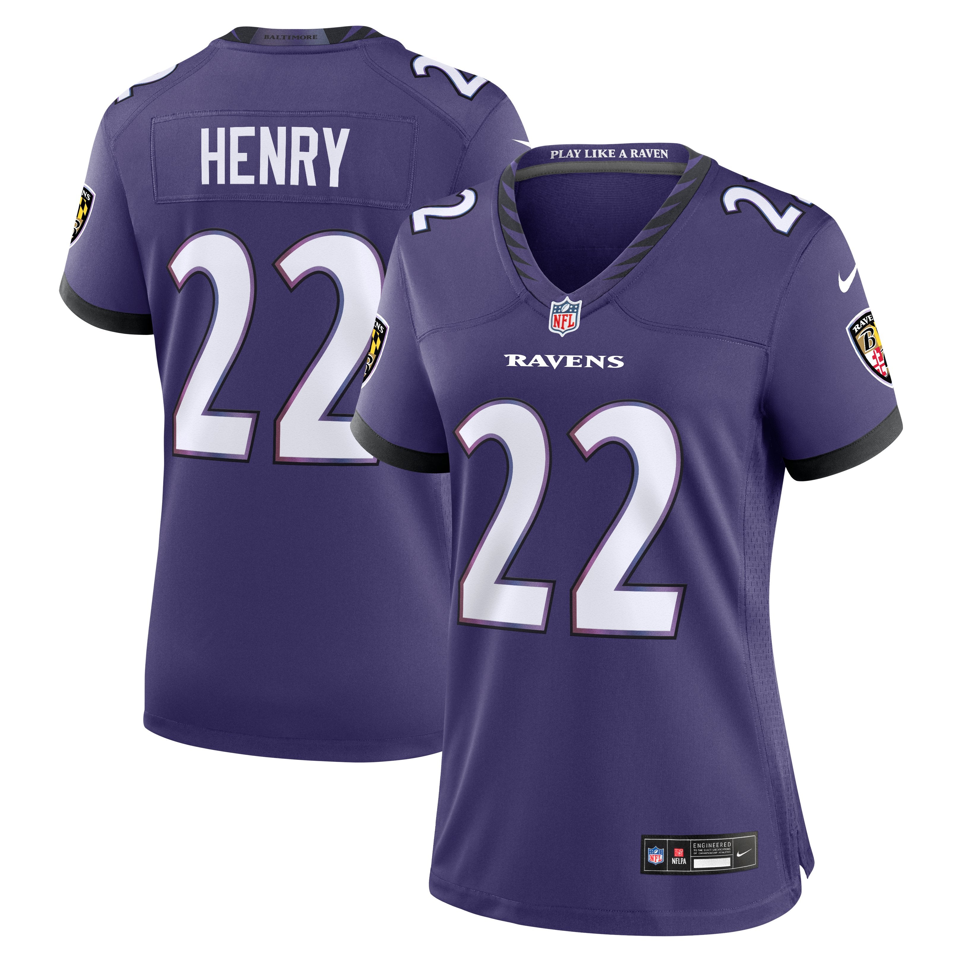 Women's Nike Derrick Henry Purple Baltimore Ravens Team Game Jersey
