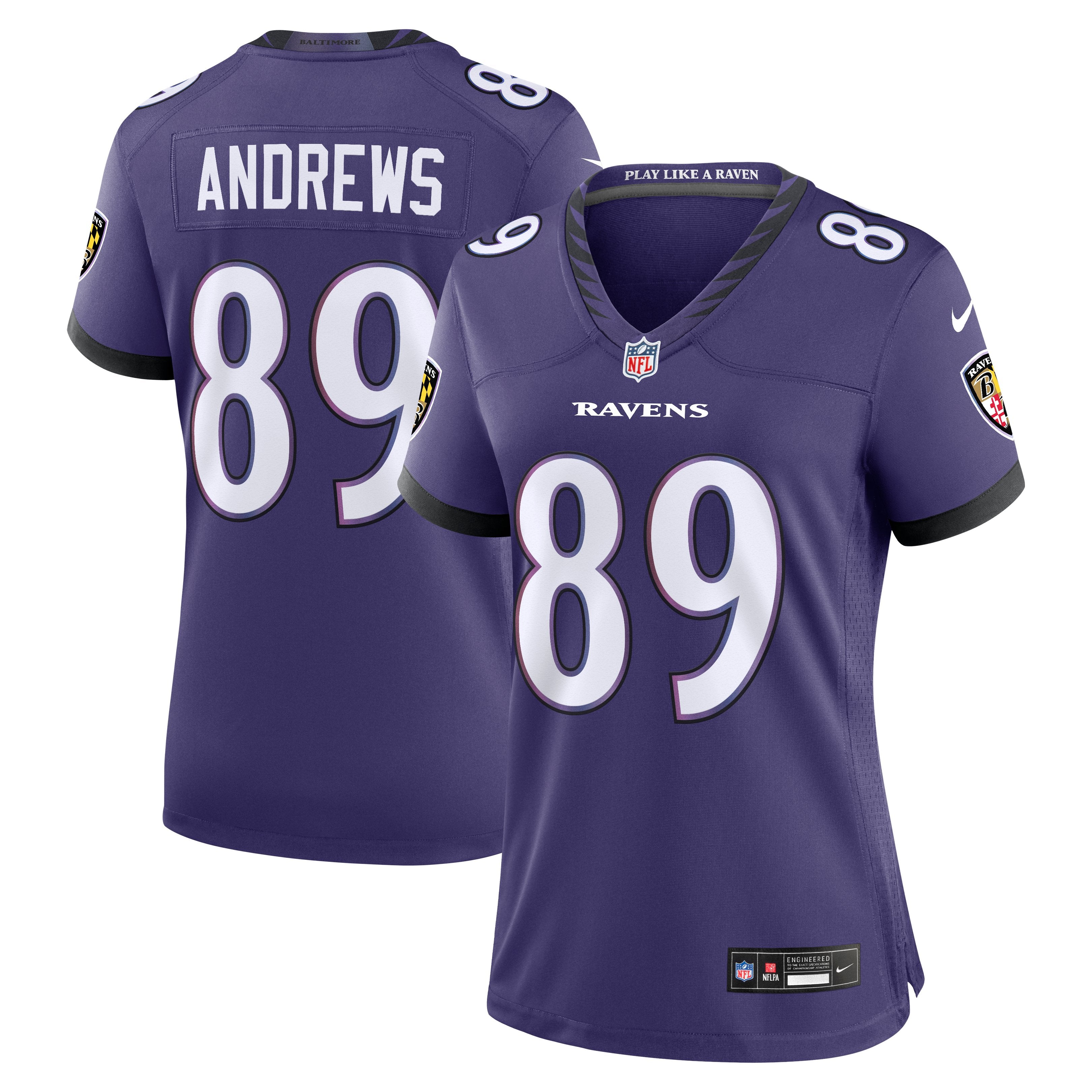 Women's Nike Mark Andrews Purple Baltimore Ravens Team Game Jersey