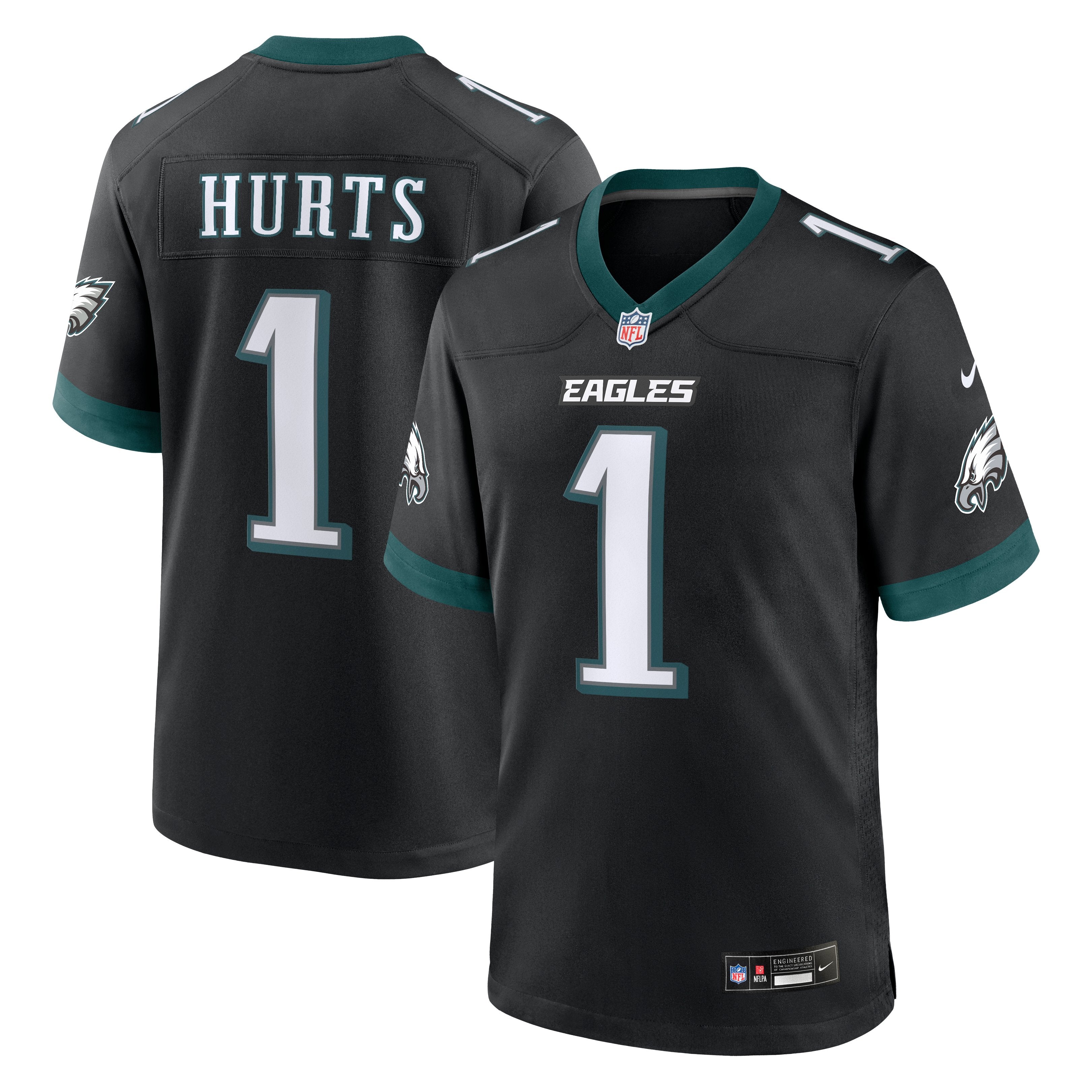 Men's Nike Jalen Hurts  Black Philadelphia Eagles Alternate Game Jersey