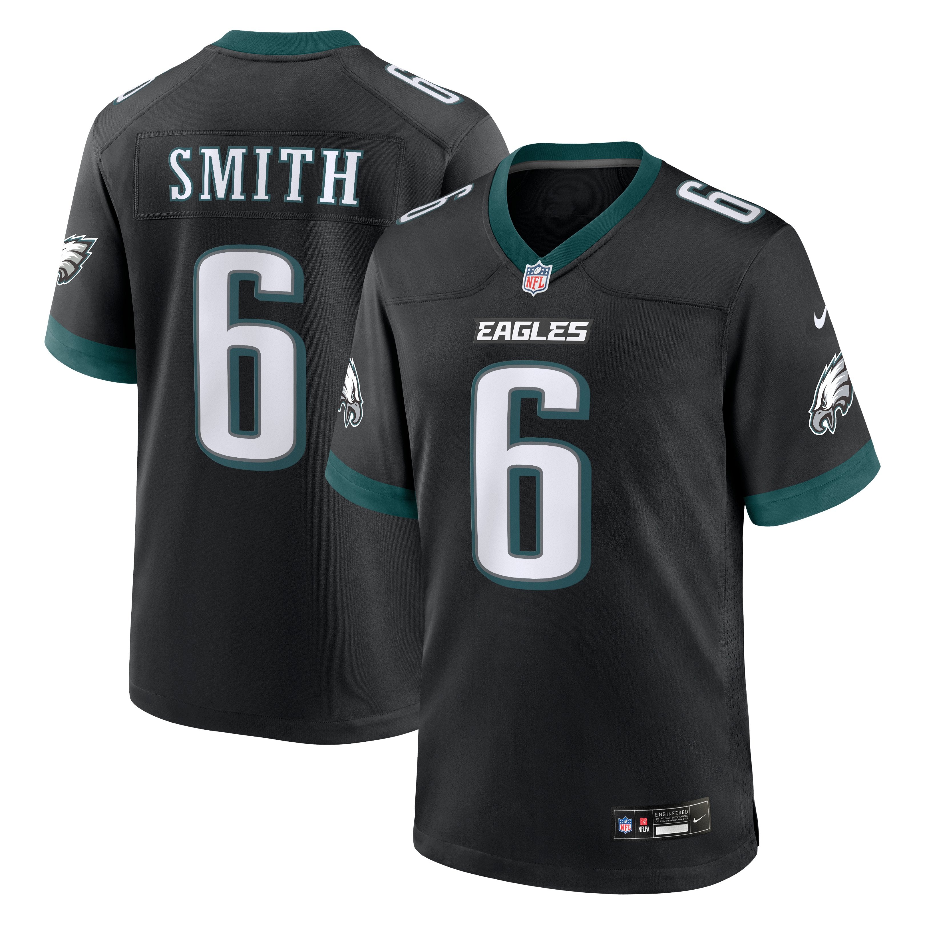 Men's Nike DeVonta Smith  Black Philadelphia Eagles Alternate Game Jersey