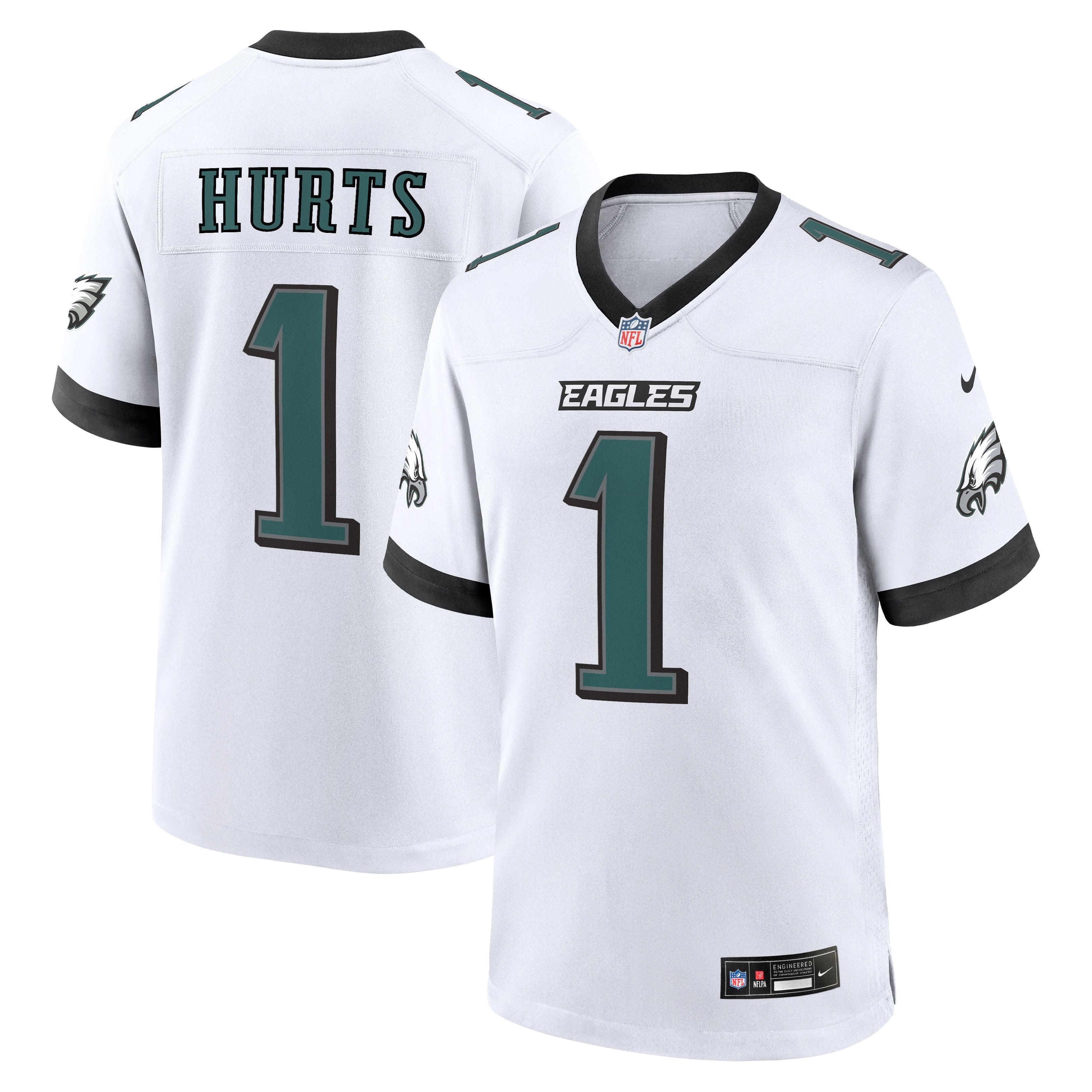 Men's Nike Jalen Hurts  White Philadelphia Eagles Game Jersey