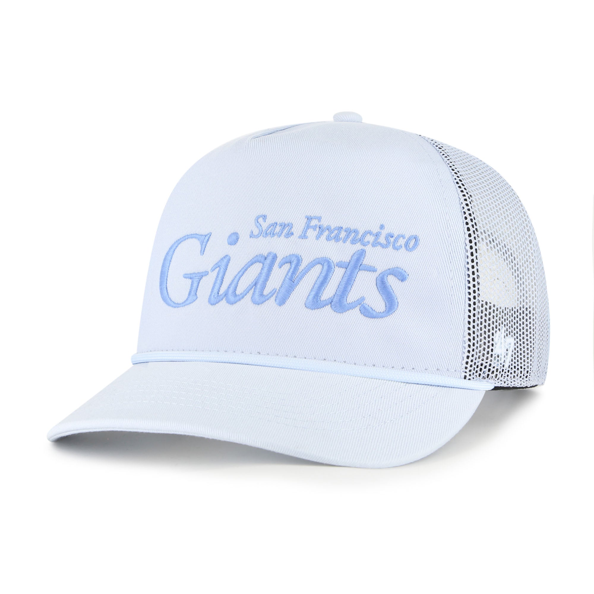 Men's '47 Light Blue San Francisco Giants Foundation Script Hitch Adjustable Trucker Hat