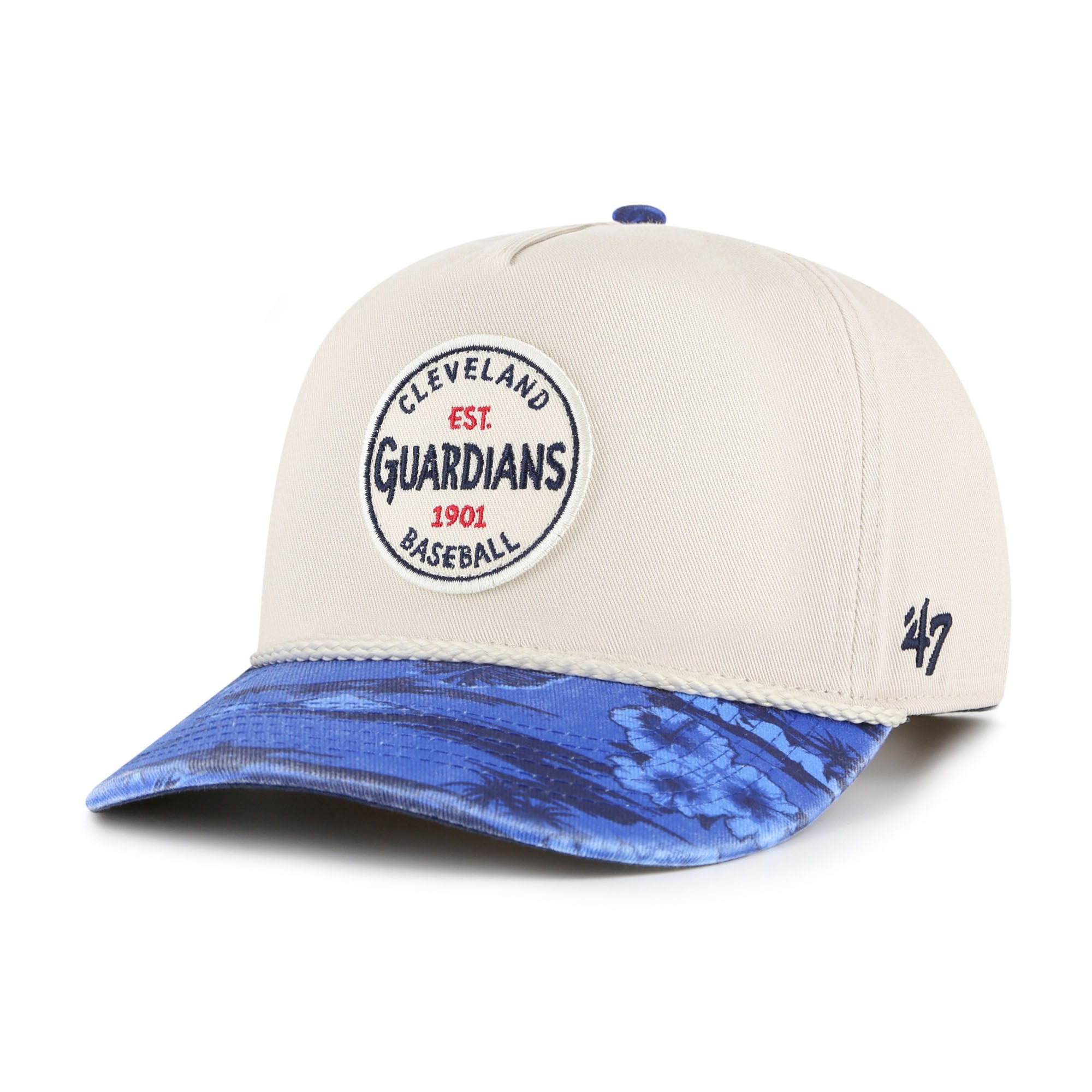 Men's '47 Cream/Navy Cleveland Guardians Fiji Rope Hitch Adjustable Hat