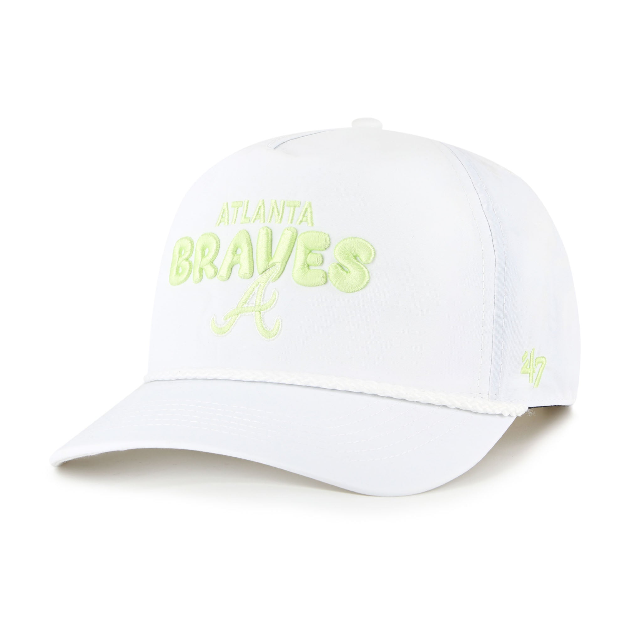 Women's '47  White Atlanta Braves Bright Side Adjustable Hitch Hat
