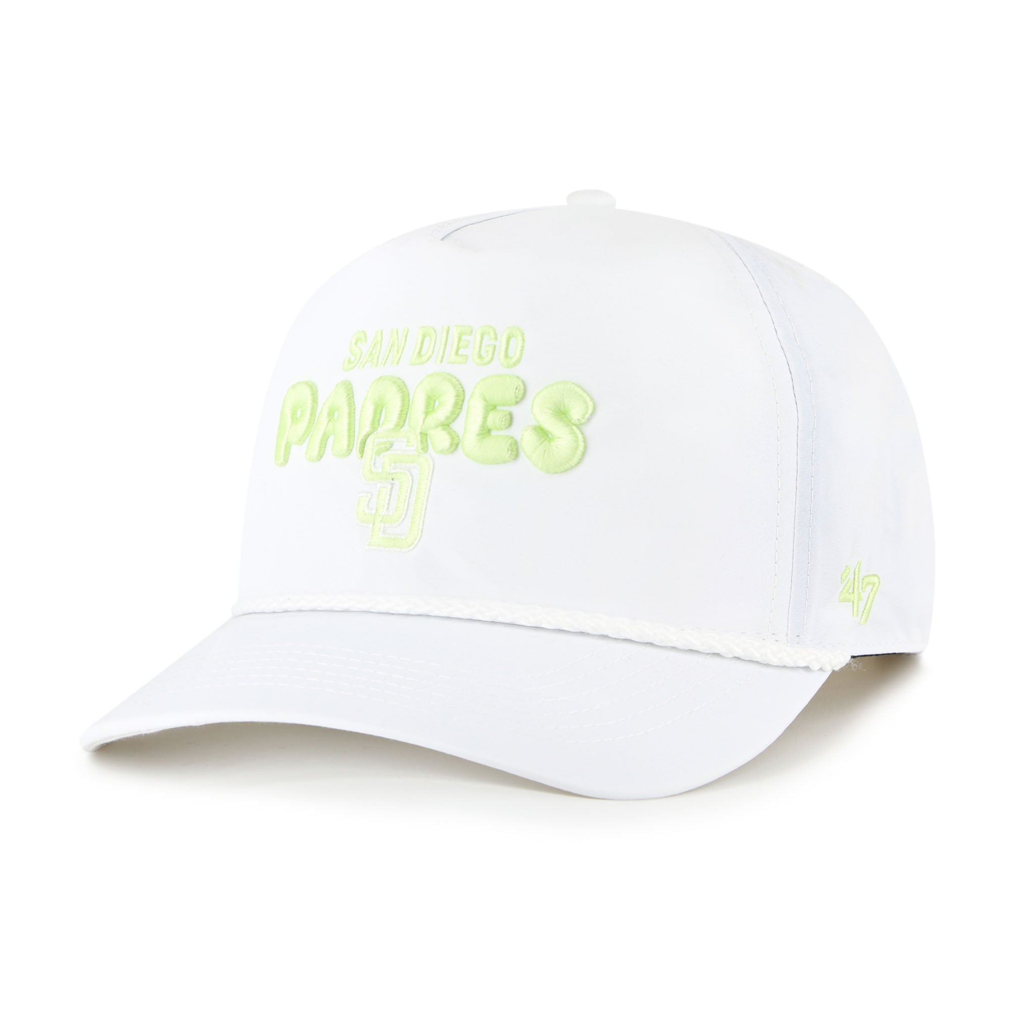 Women's '47  White San Diego Padres Bright Side Adjustable Hitch Hat