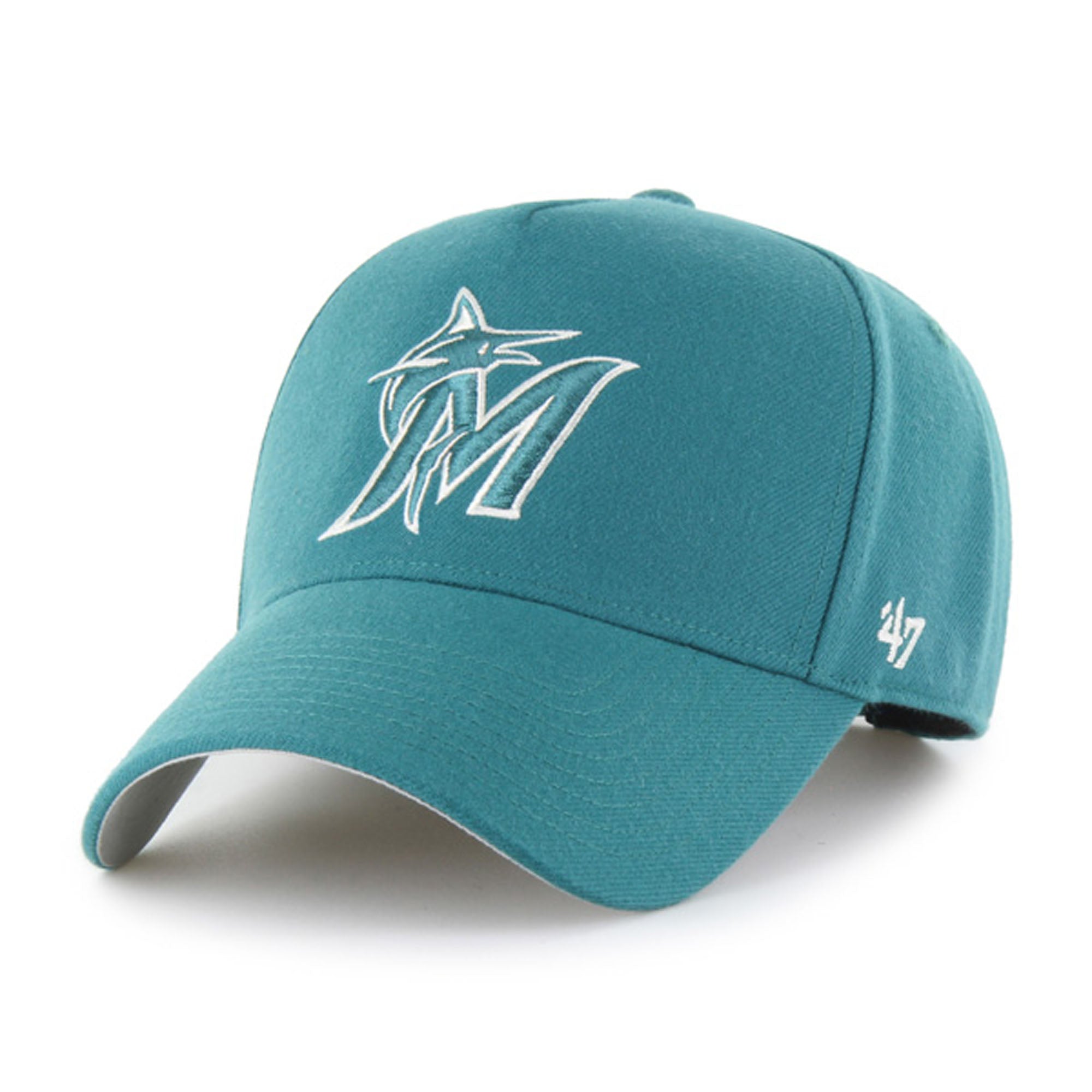Men's '47  Teal Miami Marlins Ballpark Offside Adjustable Hat