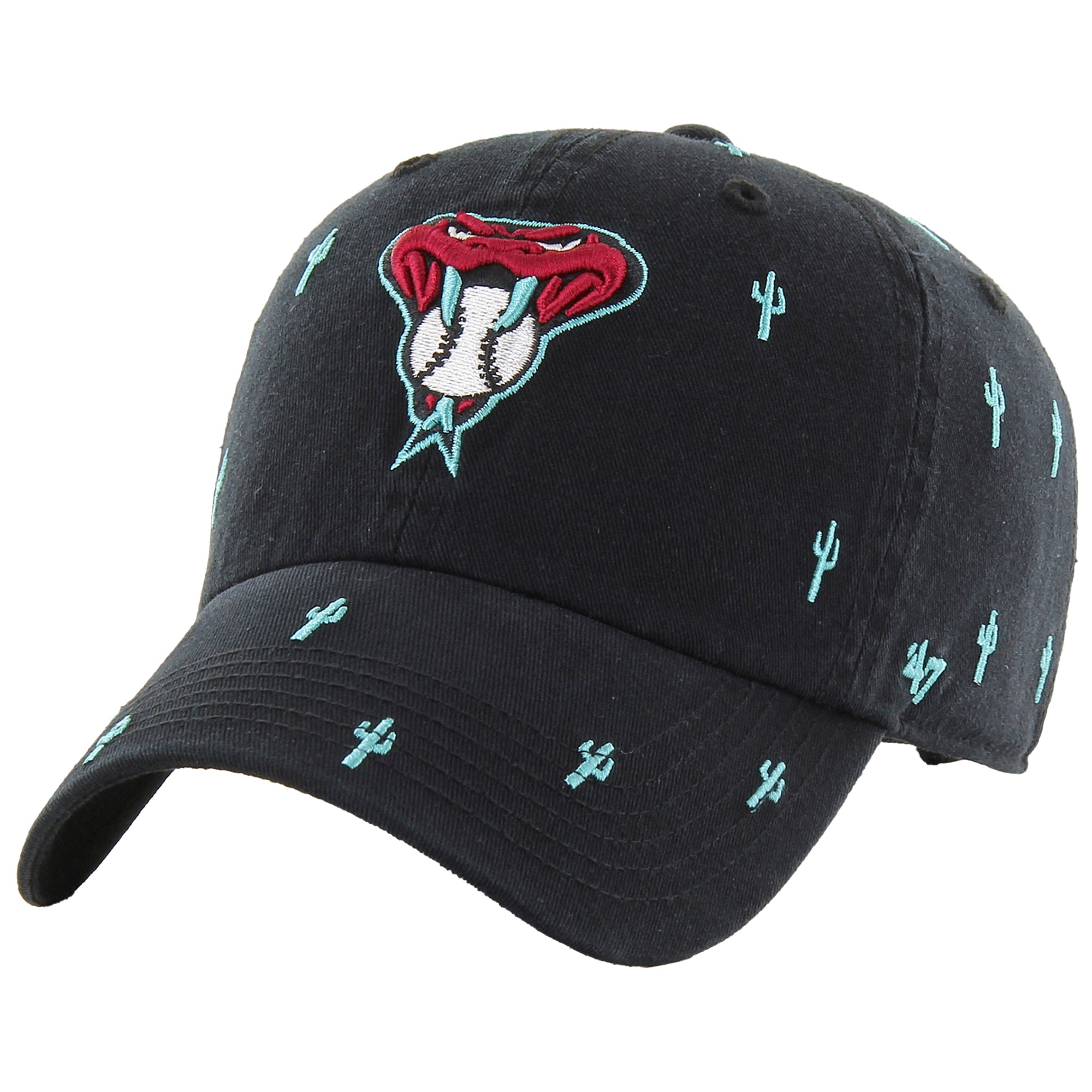 Women's '47 Black Arizona Diamondbacks Confetti Clean Up Adjustable Hat
