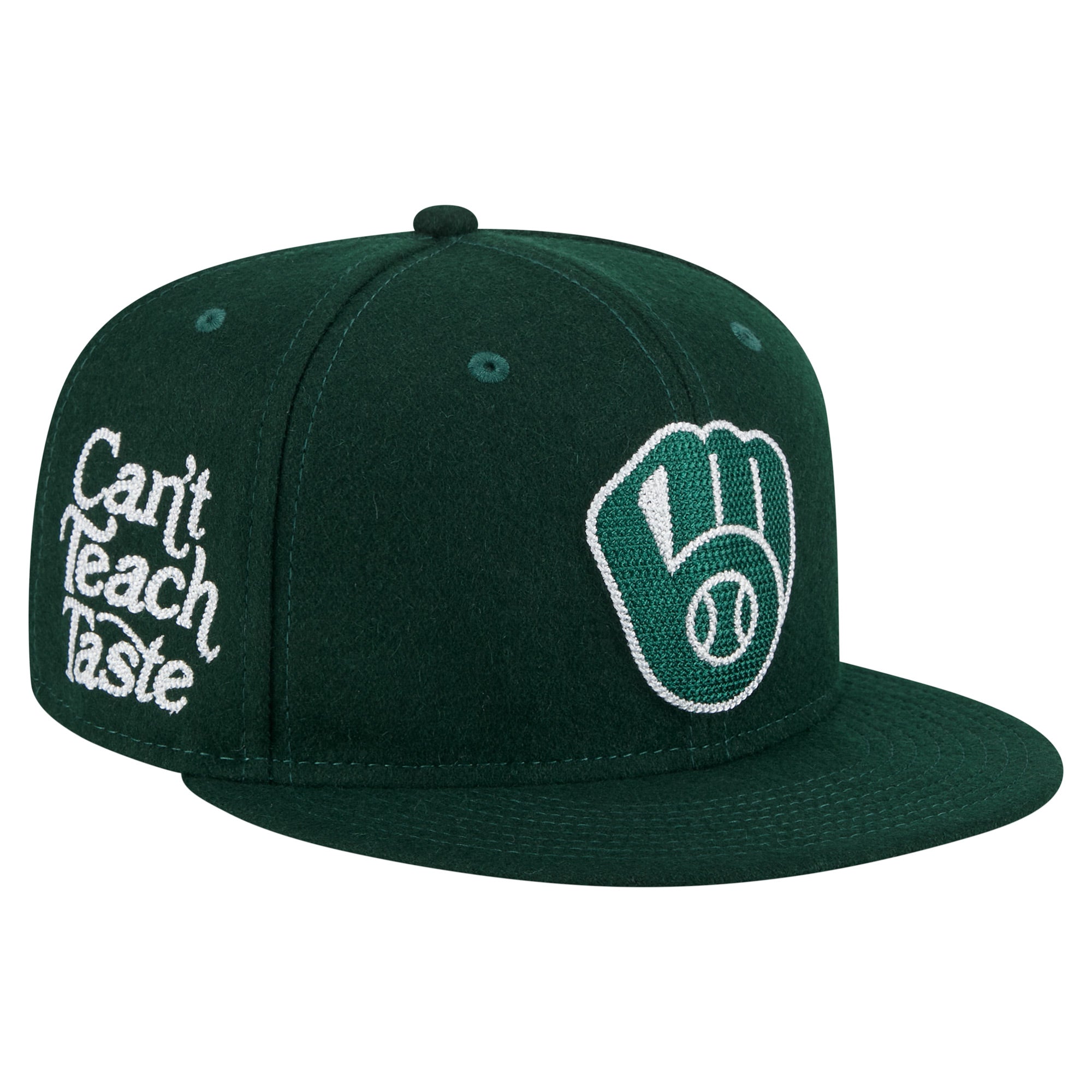 Men's New Era  Dark Green Milwaukee Brewers Diet Starts Monday 59FIFTY Fitted Hat