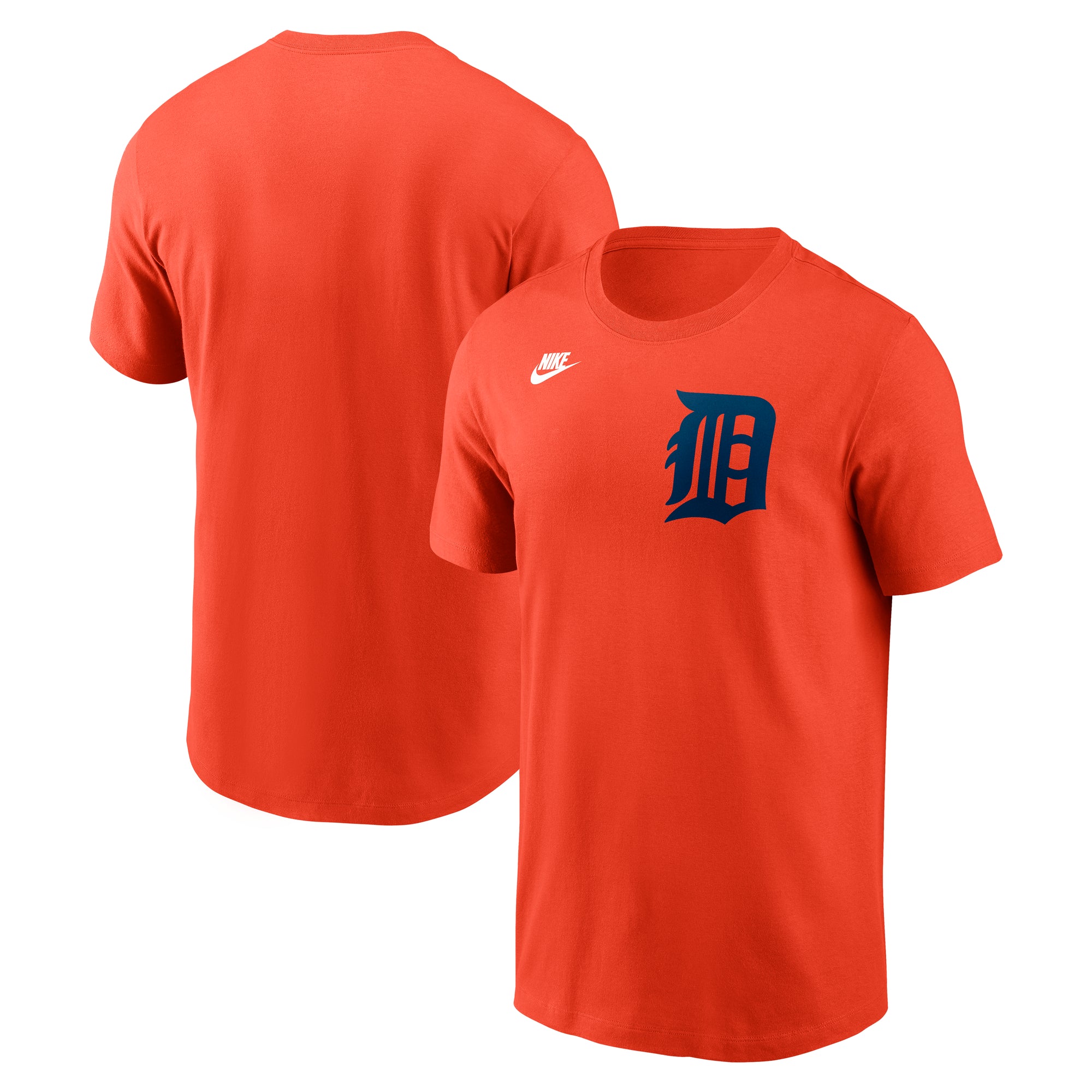 Men's Nike Orange Detroit Tigers Cooperstown Collection Wordmark T-Shirt