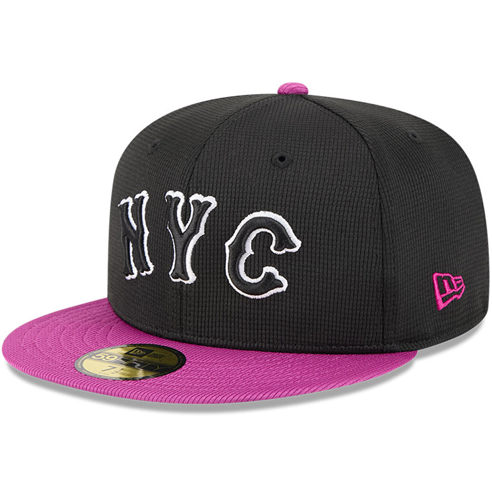 Men's New Era Charcoal/Purple New York Mets City Connect Batting Practice 59FIFTY Fitted Hat