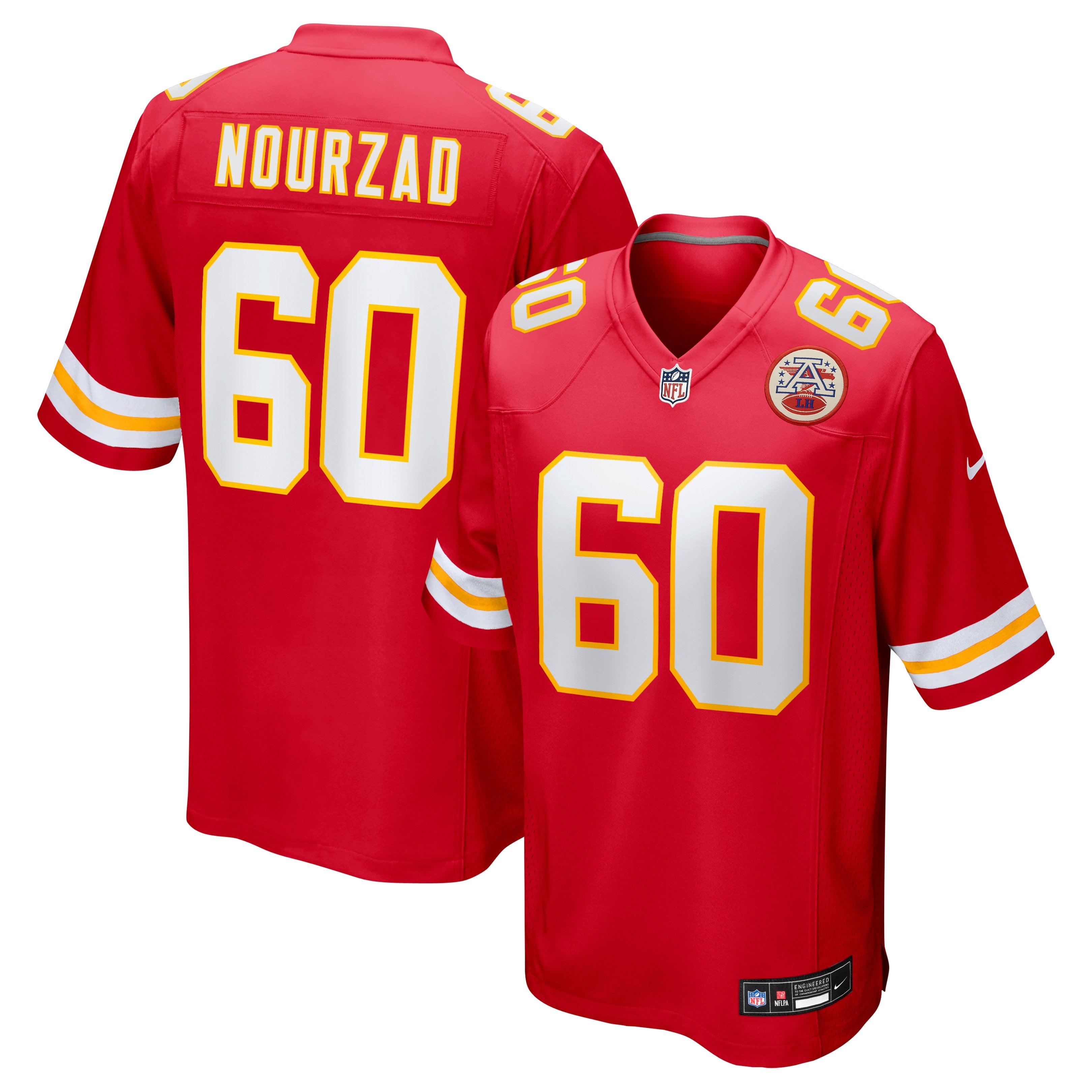 Men's Nike Hunter Nourzad  Red Kansas City Chiefs  Game Jersey