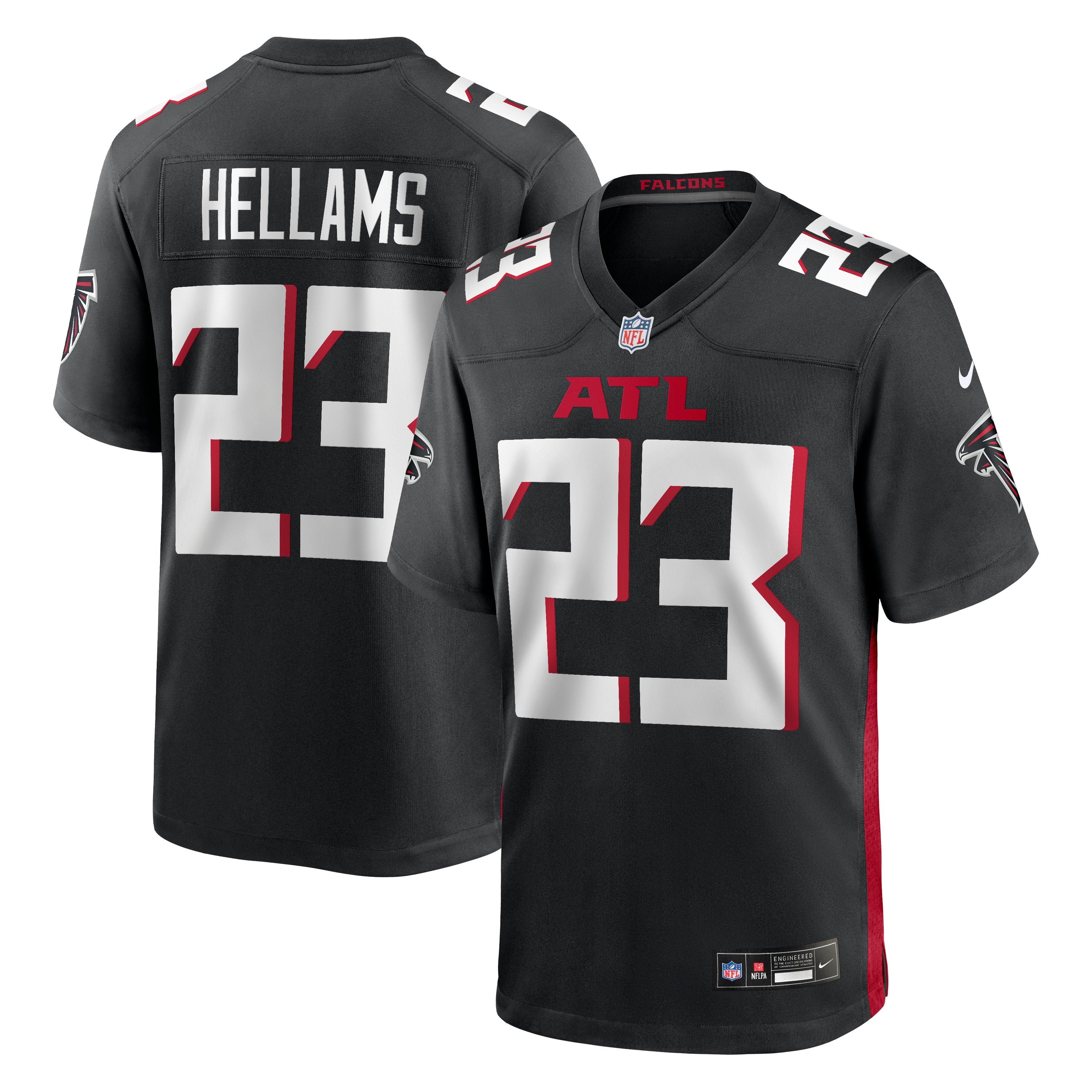Men's Nike DeMarcco Hellams  Black Atlanta Falcons Team Game Jersey