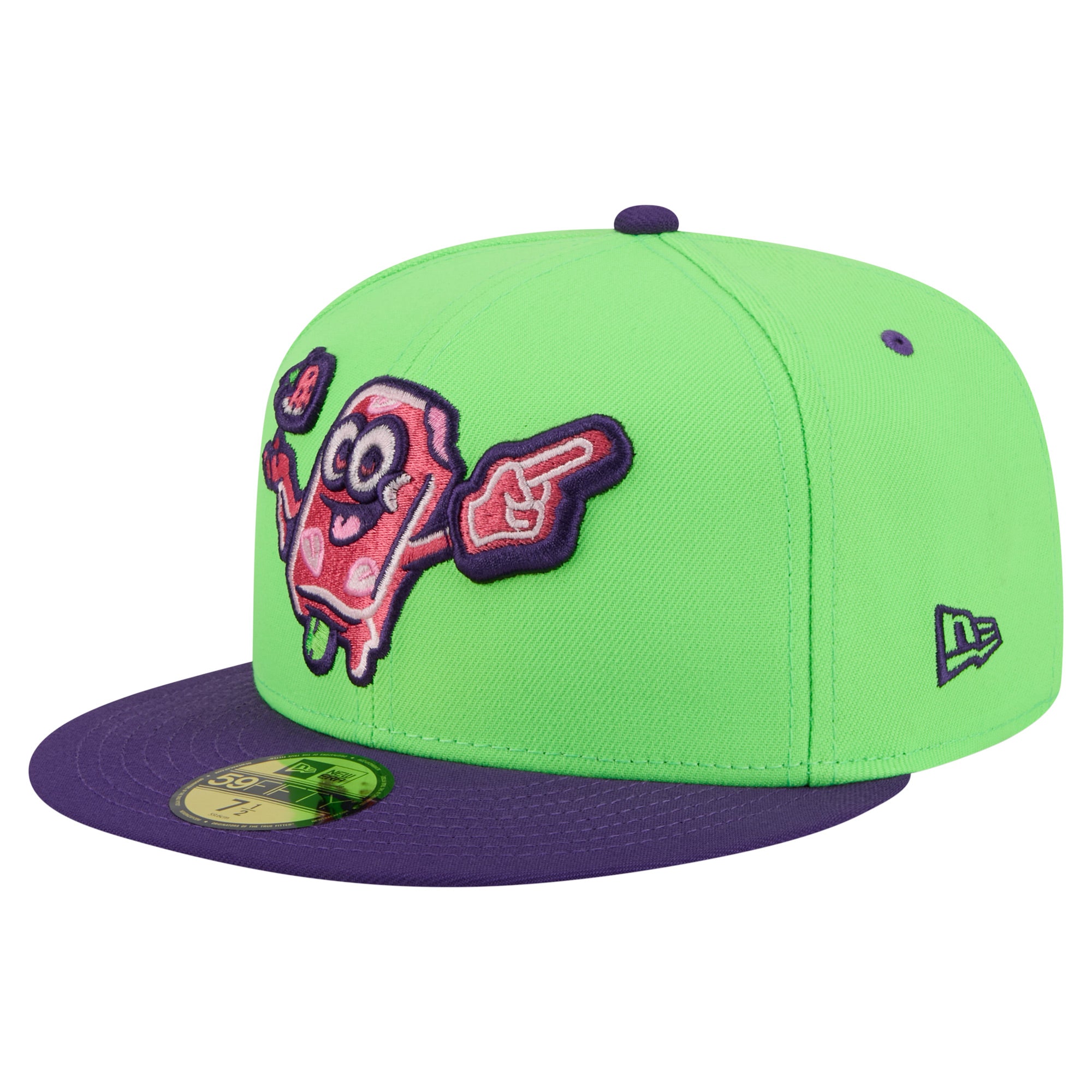 Men's New Era Neon Green Beloit Sky Carp Copa de la Diversión 59FIFTY Fitted Hat
