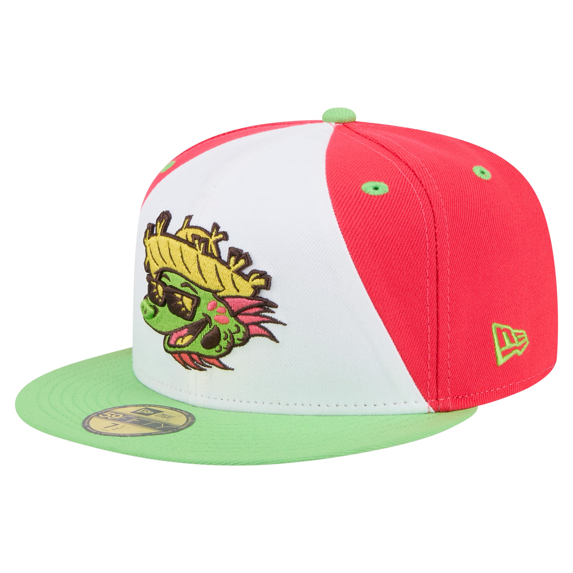 Men's New Era White/Light Green Harrisburg Senators Copa de la Diversión 59FIFTY Fitted Hat