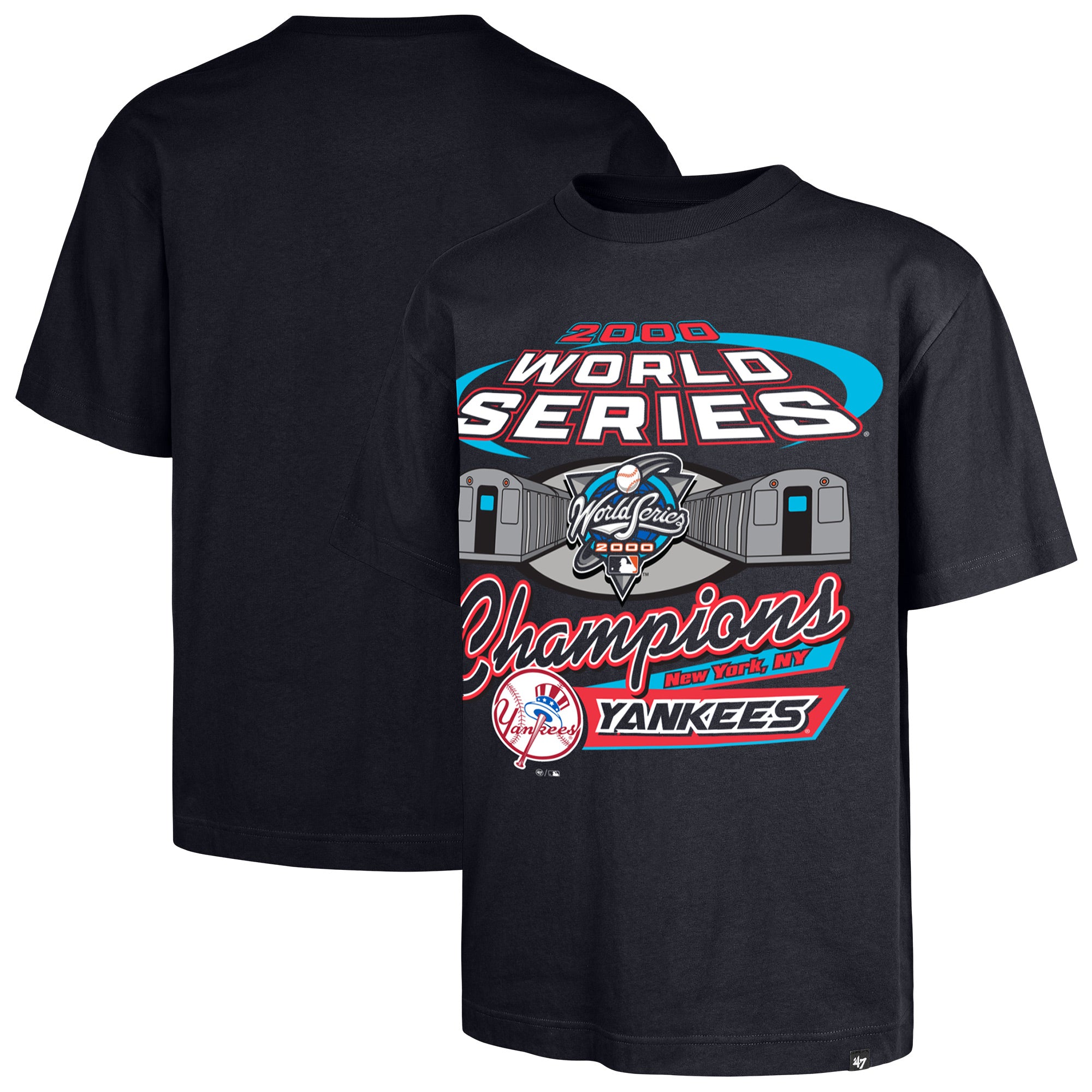 Men's '47 Navy New York Yankees 2000 World Series Champions Showcase Foundation T-Shirt