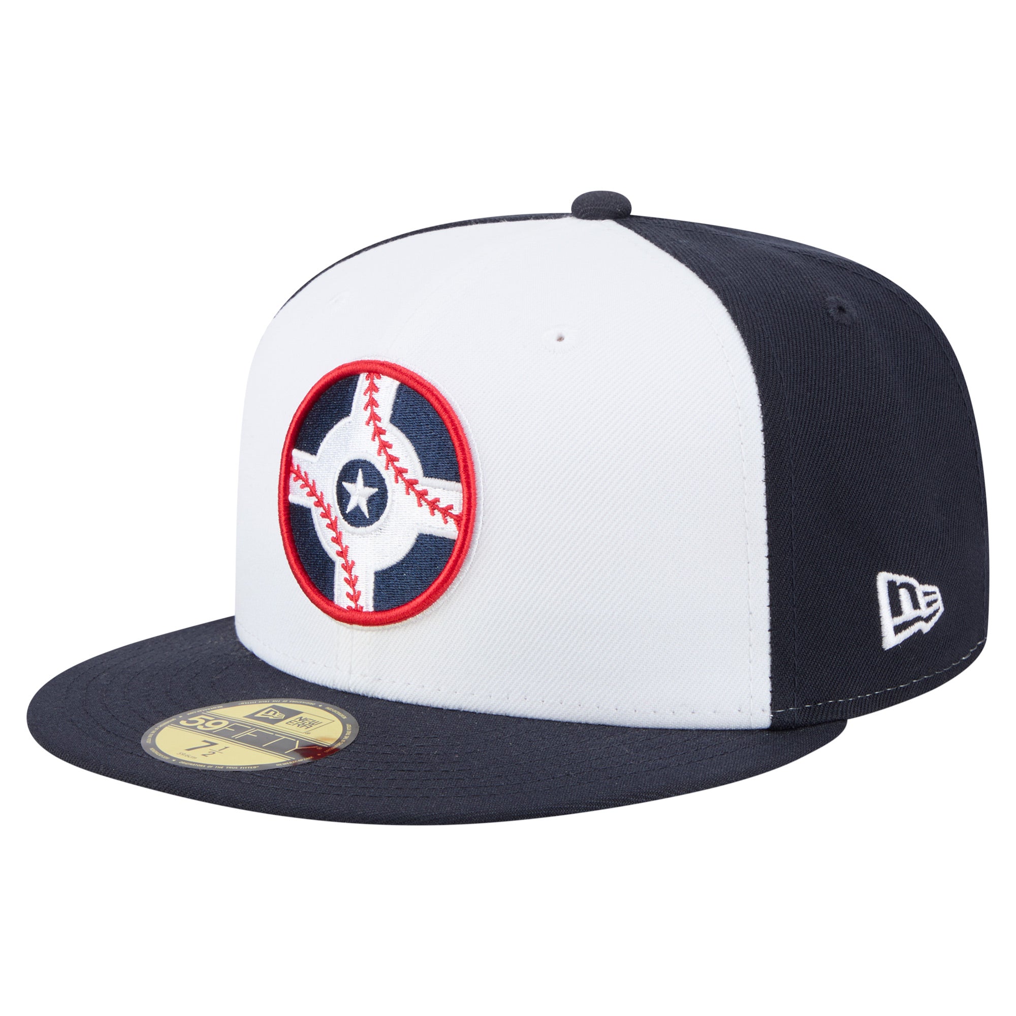 Men's New Era  White/Navy Indianapolis Indians Authentic Collection 59FIFTY Fitted Hat