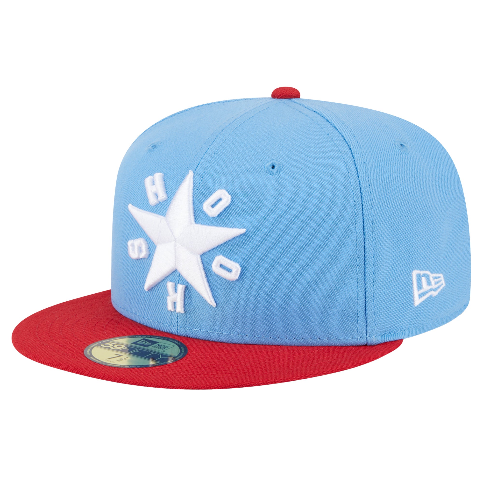 Men's New Era  Light Blue Corpus Christi Hooks Authentic Collection 59FIFTY Fitted Hat