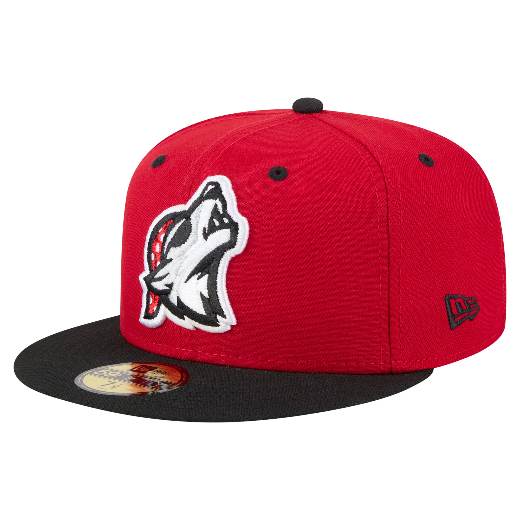 Men's New Era  Red/Black Erie SeaWolves Authentic Collection 59FIFTY Fitted Hat