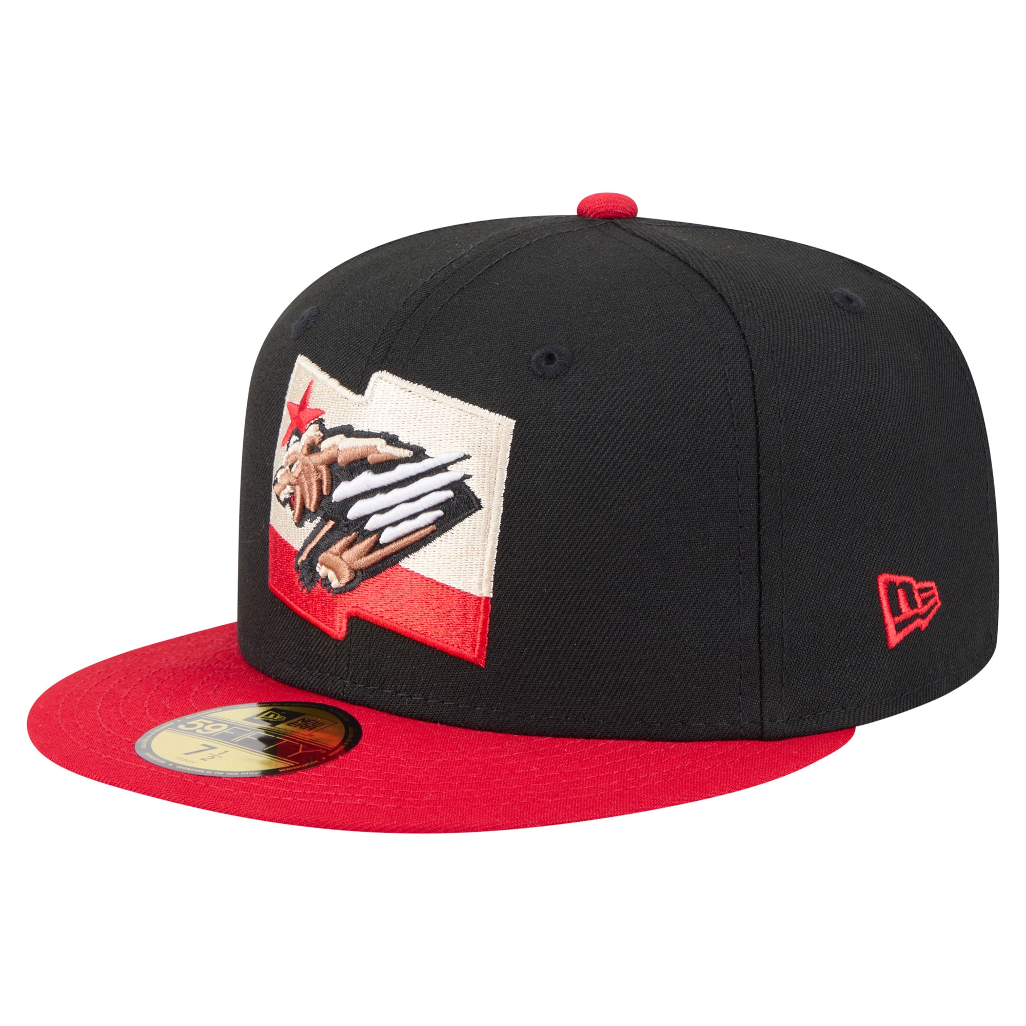 Men's New Era  Black/Red Fresno Grizzlies Authentic Collection 59FIFTY Fitted Hat