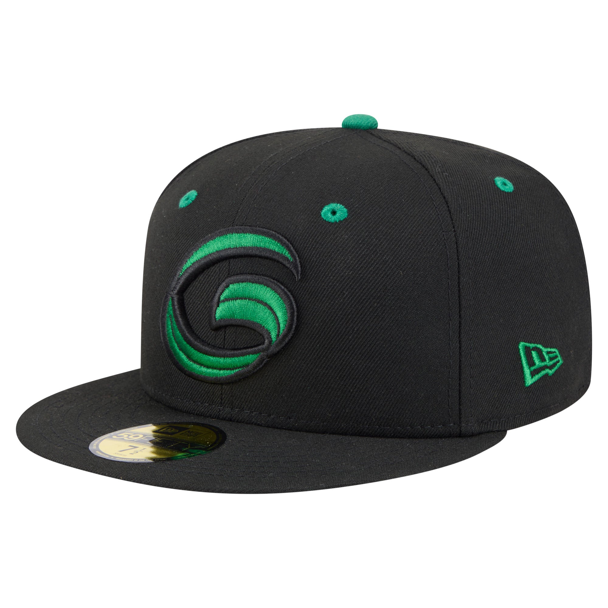 Men's New Era  Black Greensboro Grasshoppers Authentic Collection 59FIFTY Fitted Hat