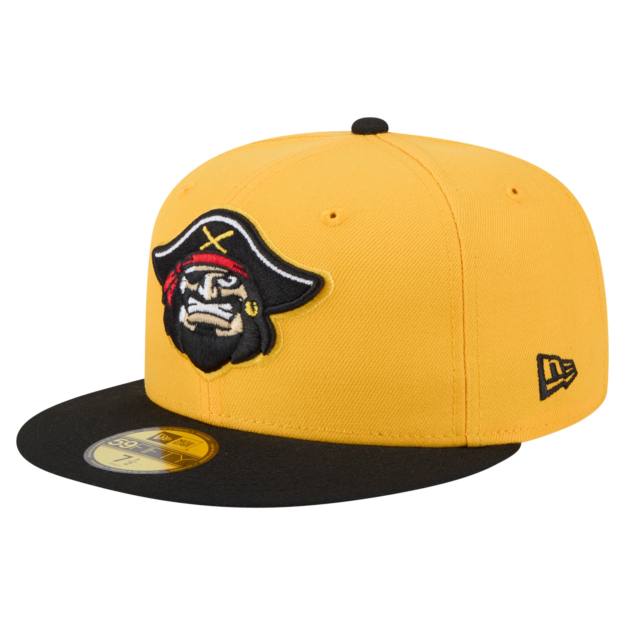 Men's New Era  Yellow/Black Bradenton Marauders Authentic Collection 59FIFTY Fitted Hat