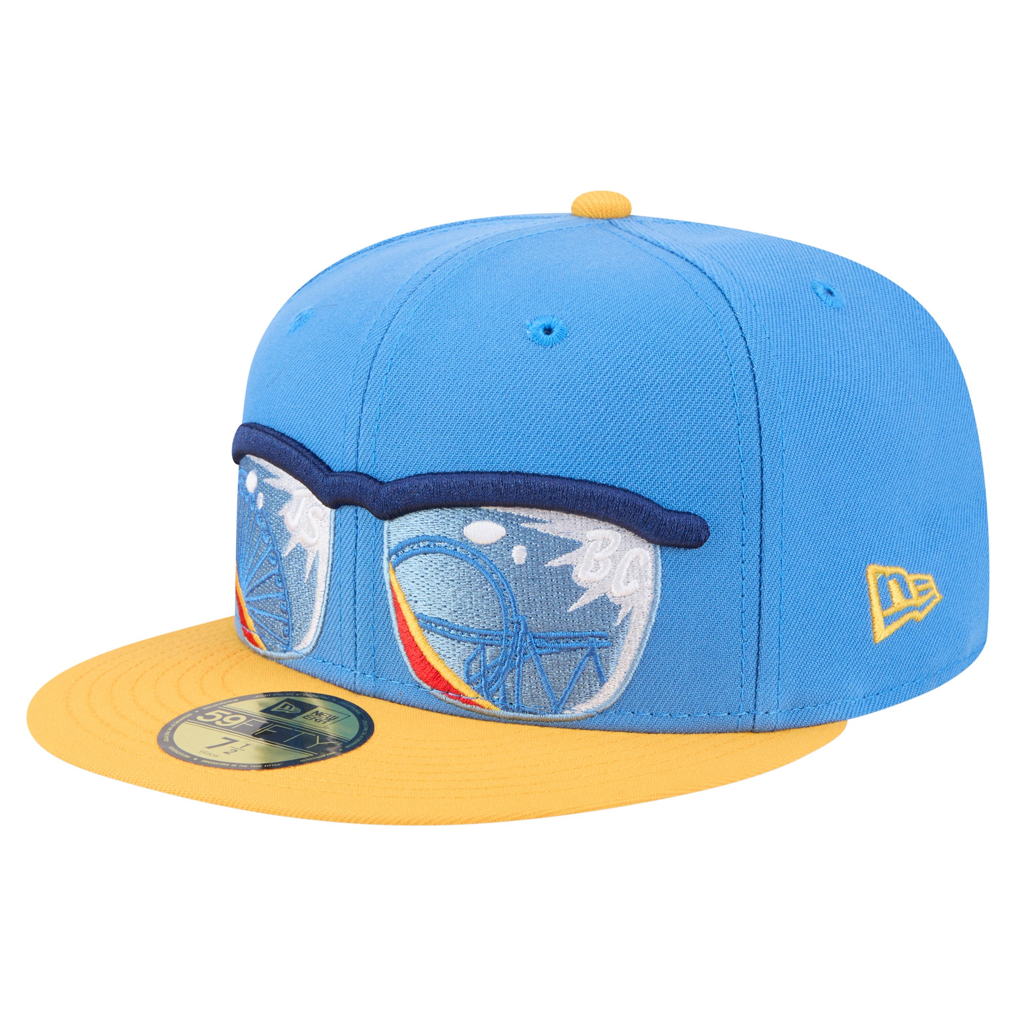 Men's New Era  Blue/Yellow Jersey Shore BlueClaws Authentic Collection 59FIFTY Fitted Hat